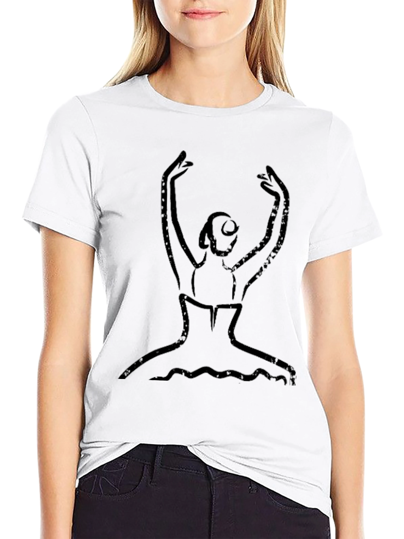 Ballerina Sketch Tee - Artistic Graphic T-Shirt