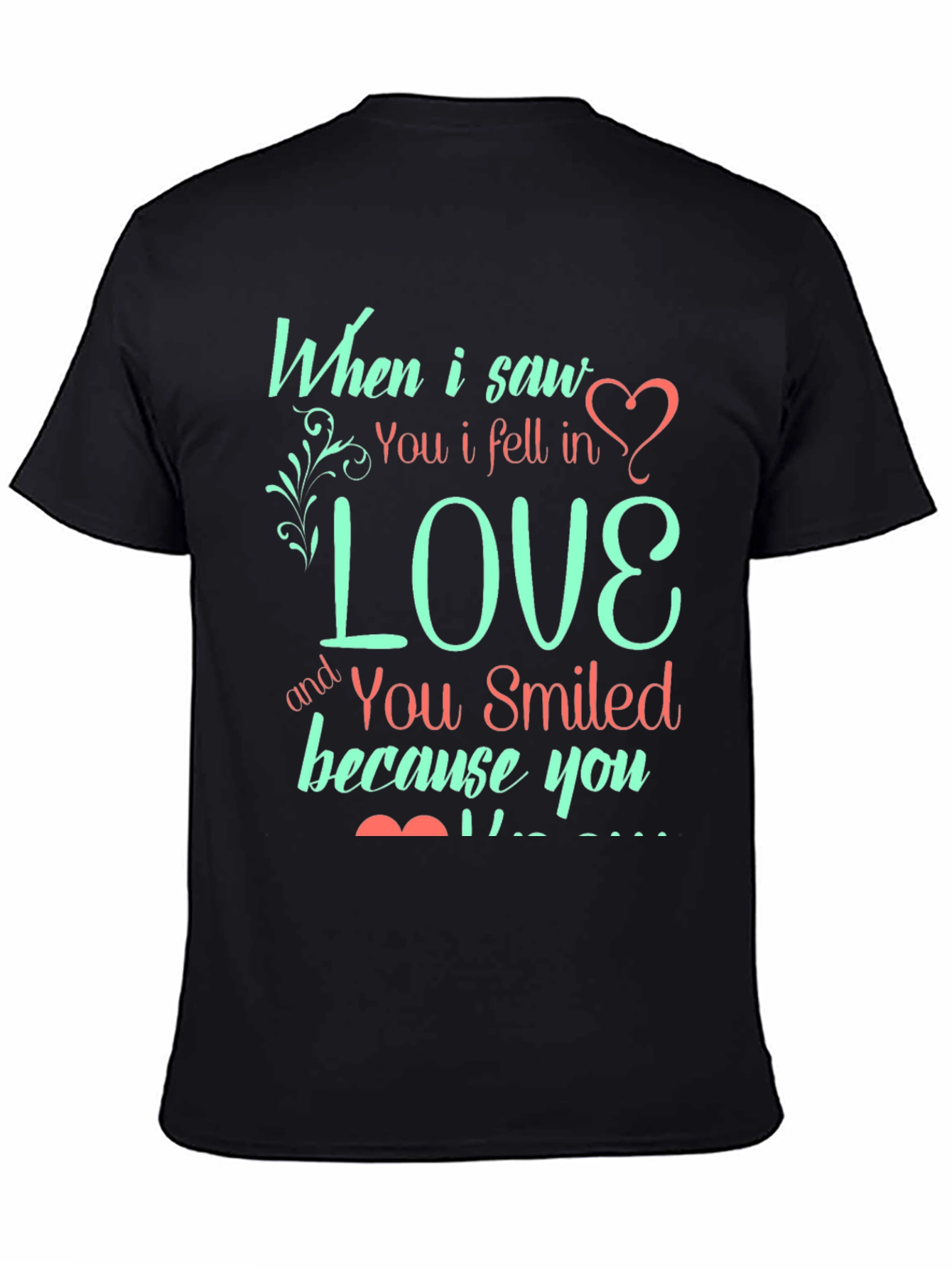 Love Quote Graphic Print Tee - Black T-Shirt
