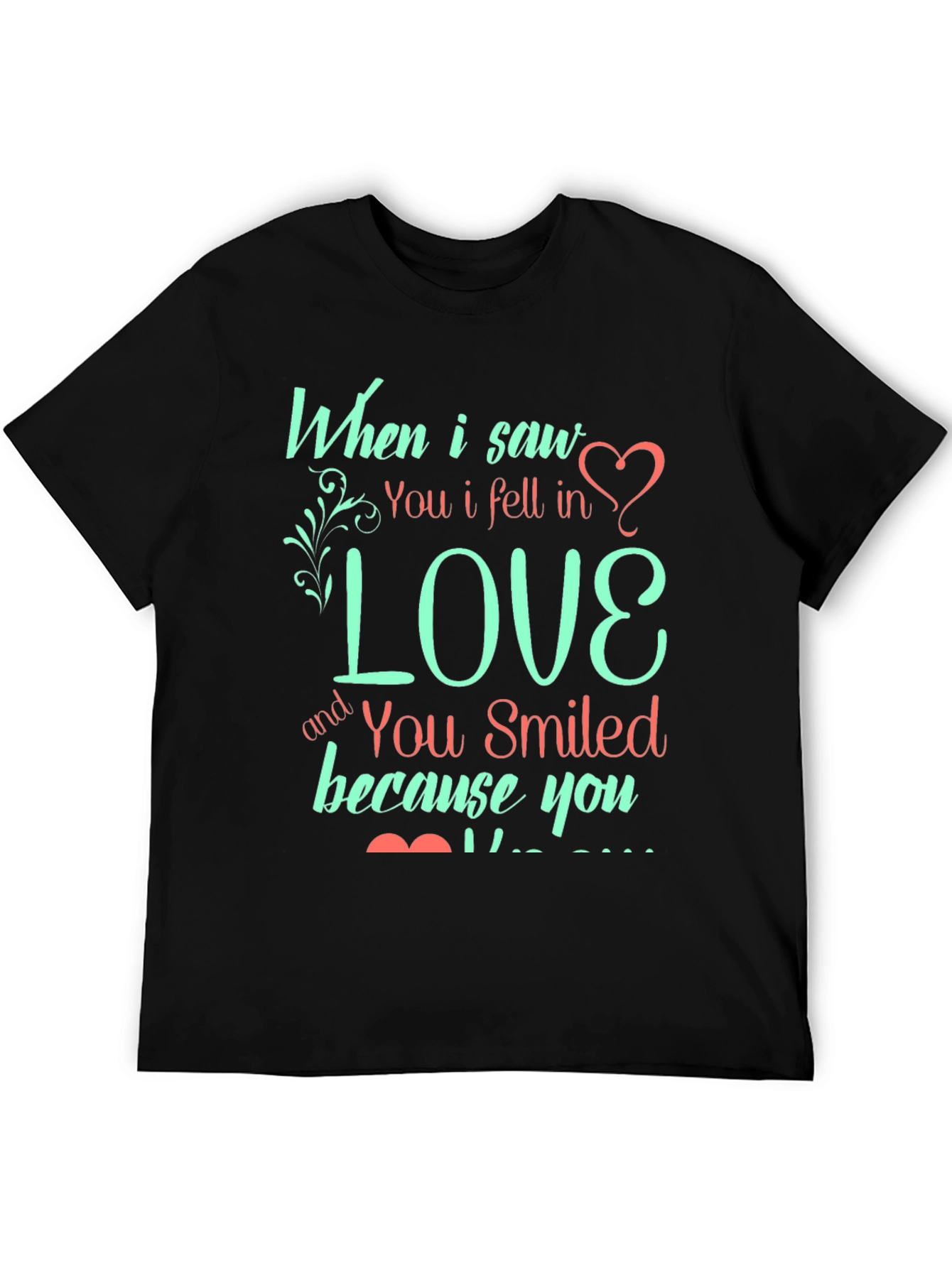 Love Quote Graphic Print Tee - Black T-Shirt