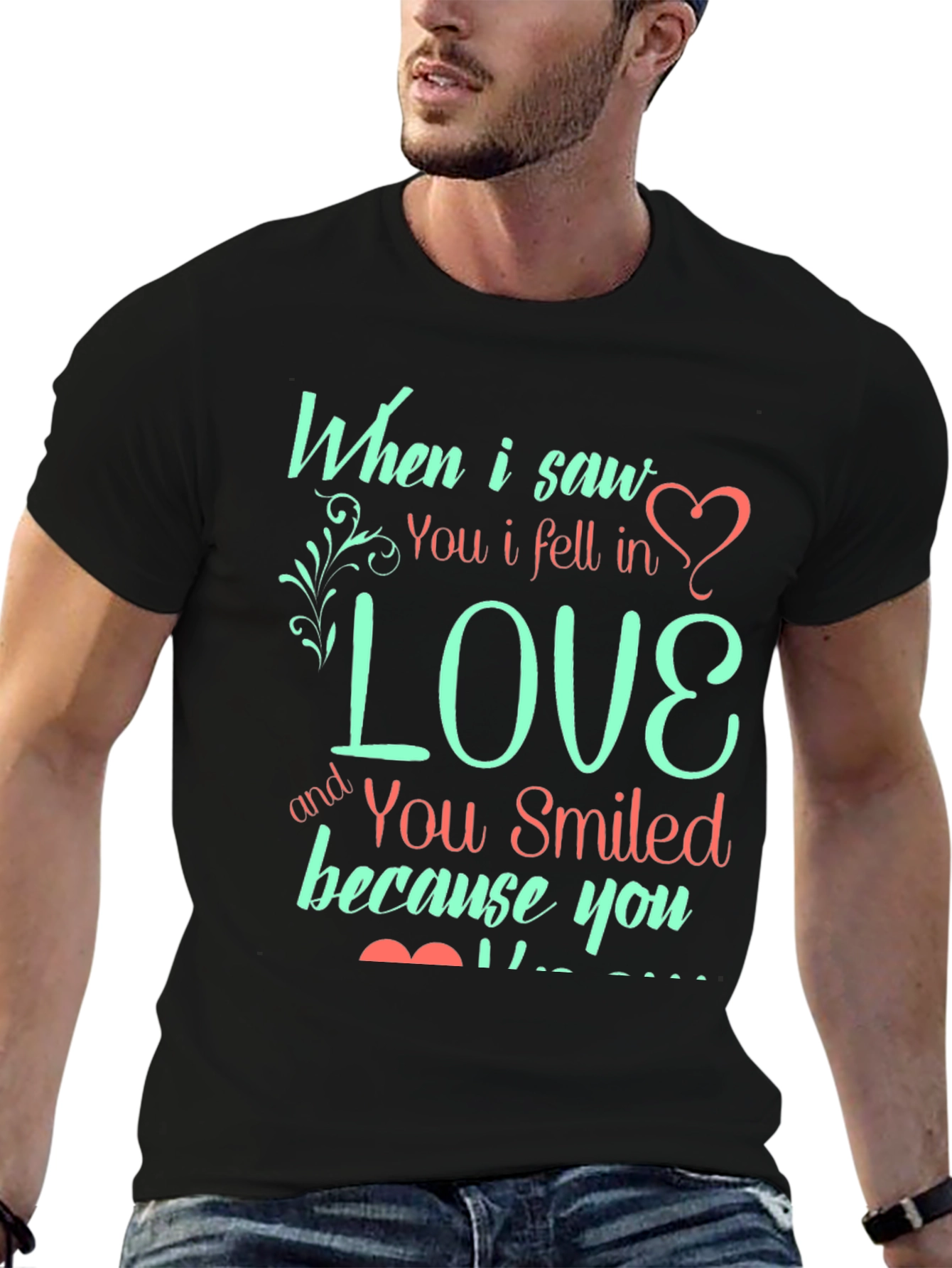 Love Quote Graphic Print Tee - Black T-Shirt