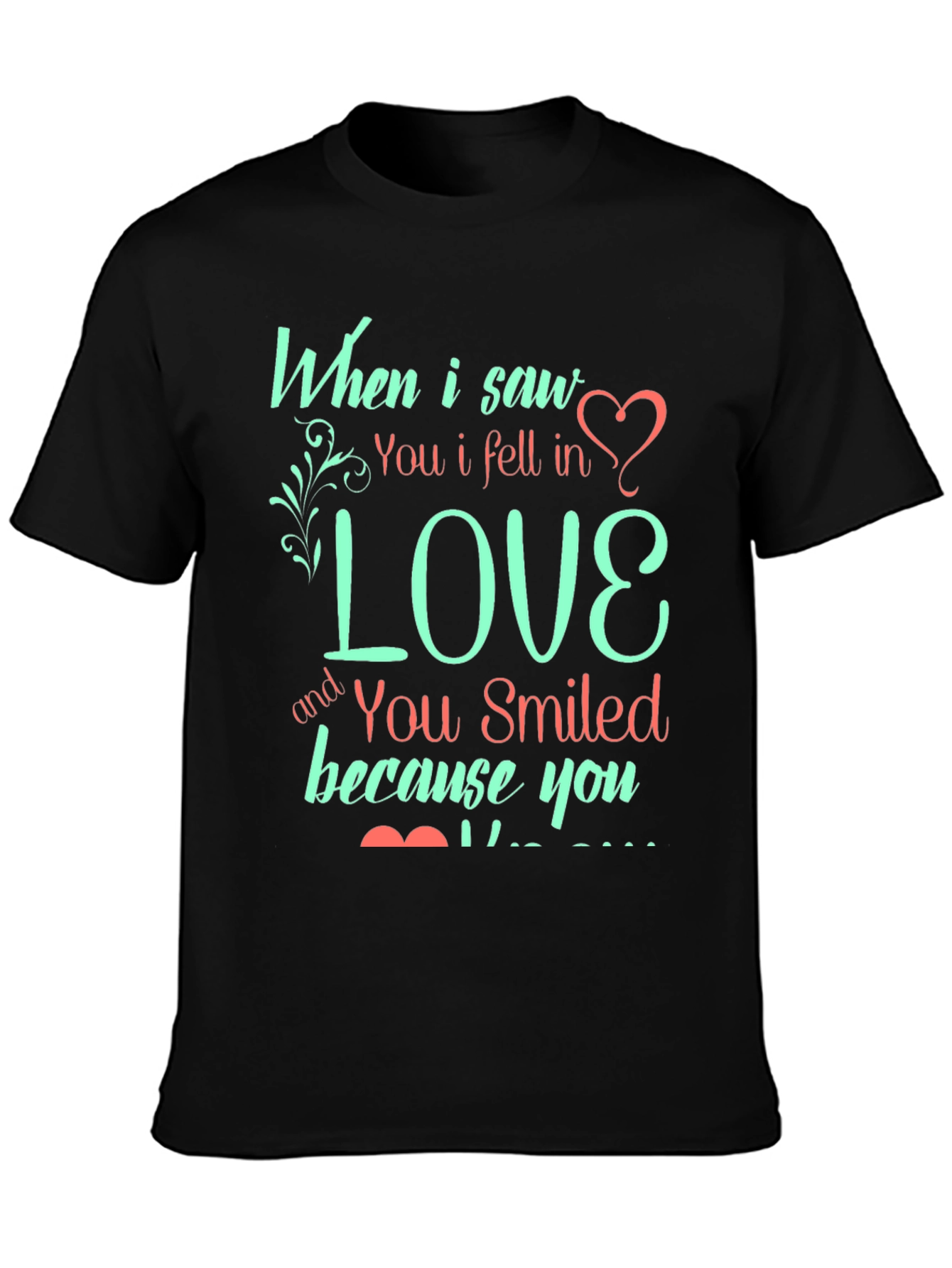 Love Quote Graphic Print Tee - Black T-Shirt