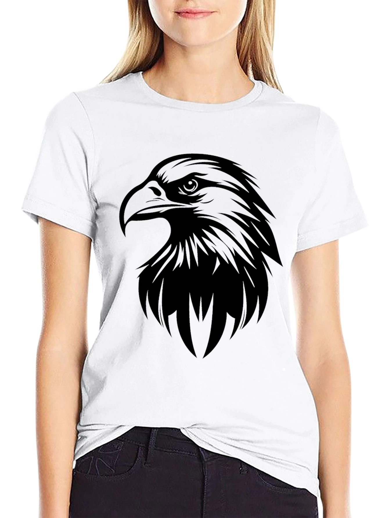 Bold Eagle Graphic Black T-Shirt for Men