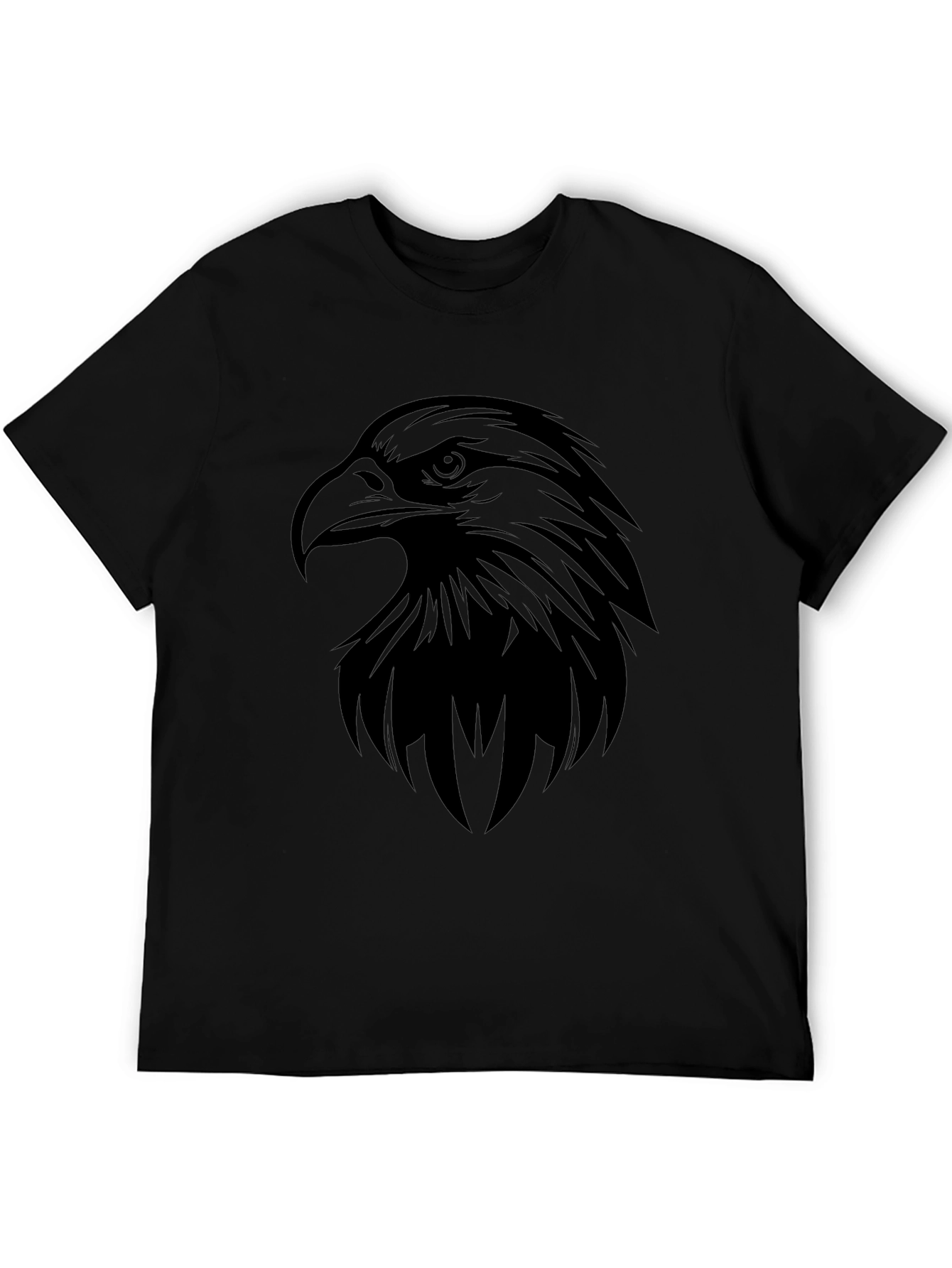 Bold Eagle Graphic Black T-Shirt for Men