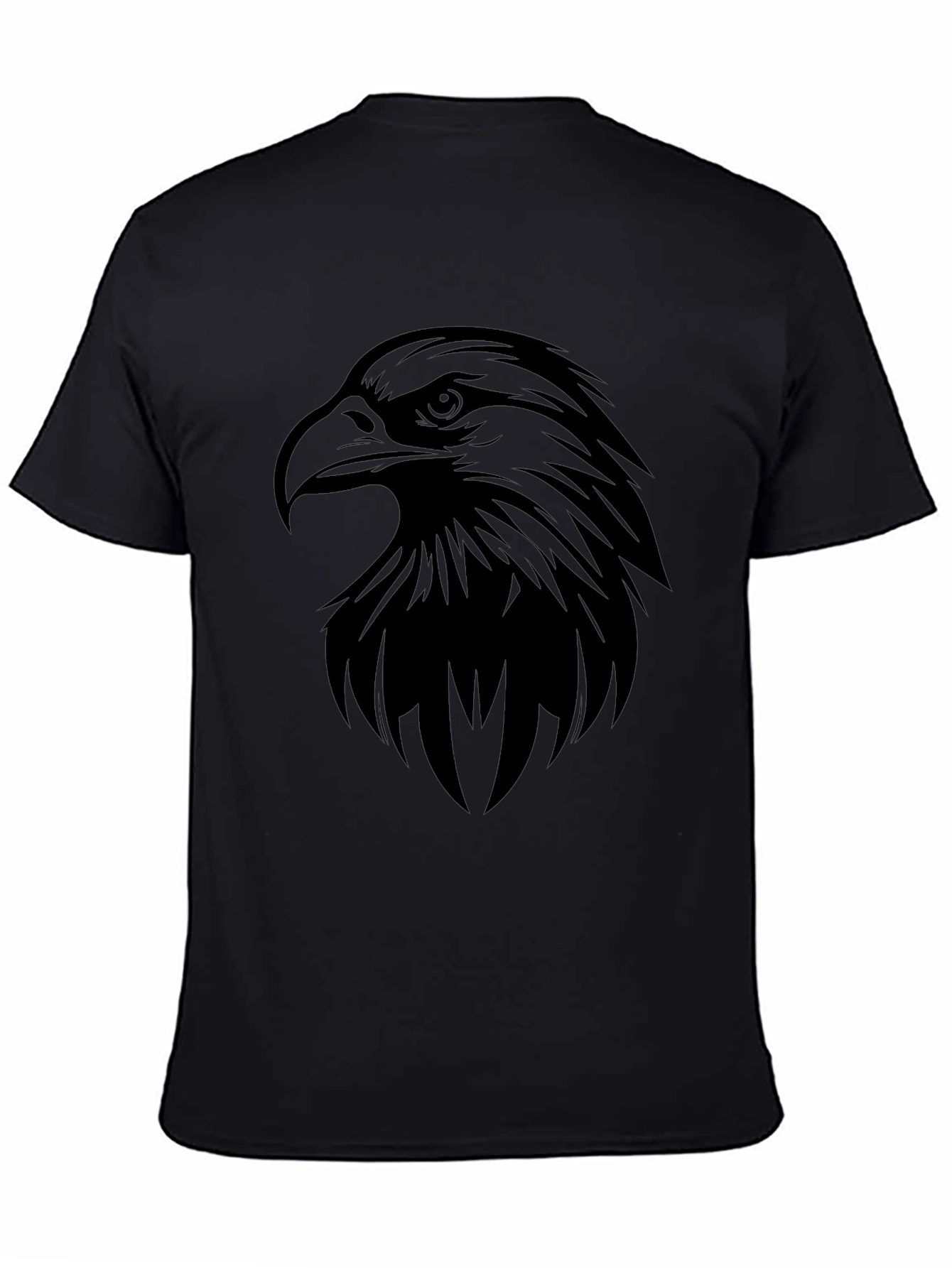 Bold Eagle Graphic Black T-Shirt for Men