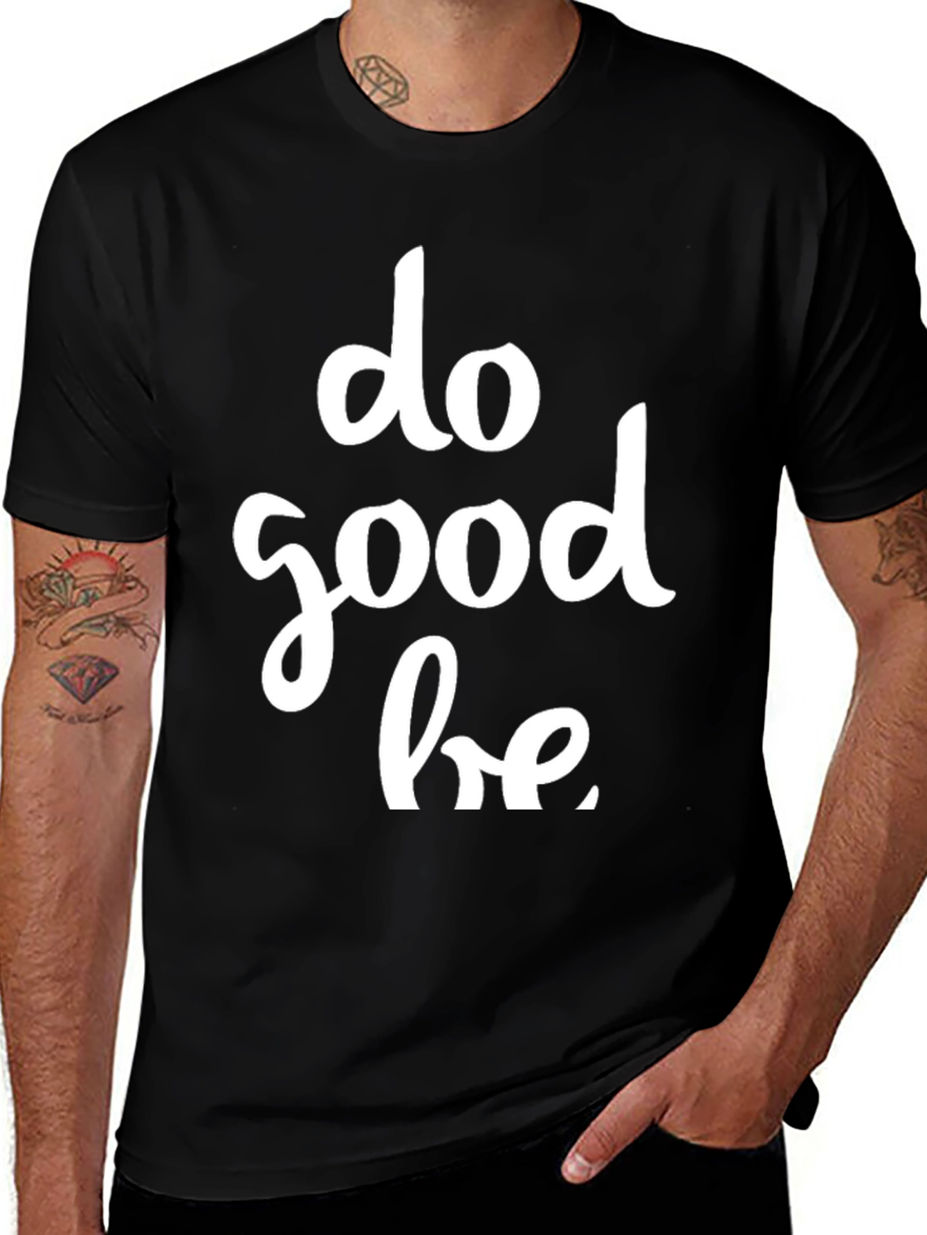 Do Good Be Good Black Graphic Tee