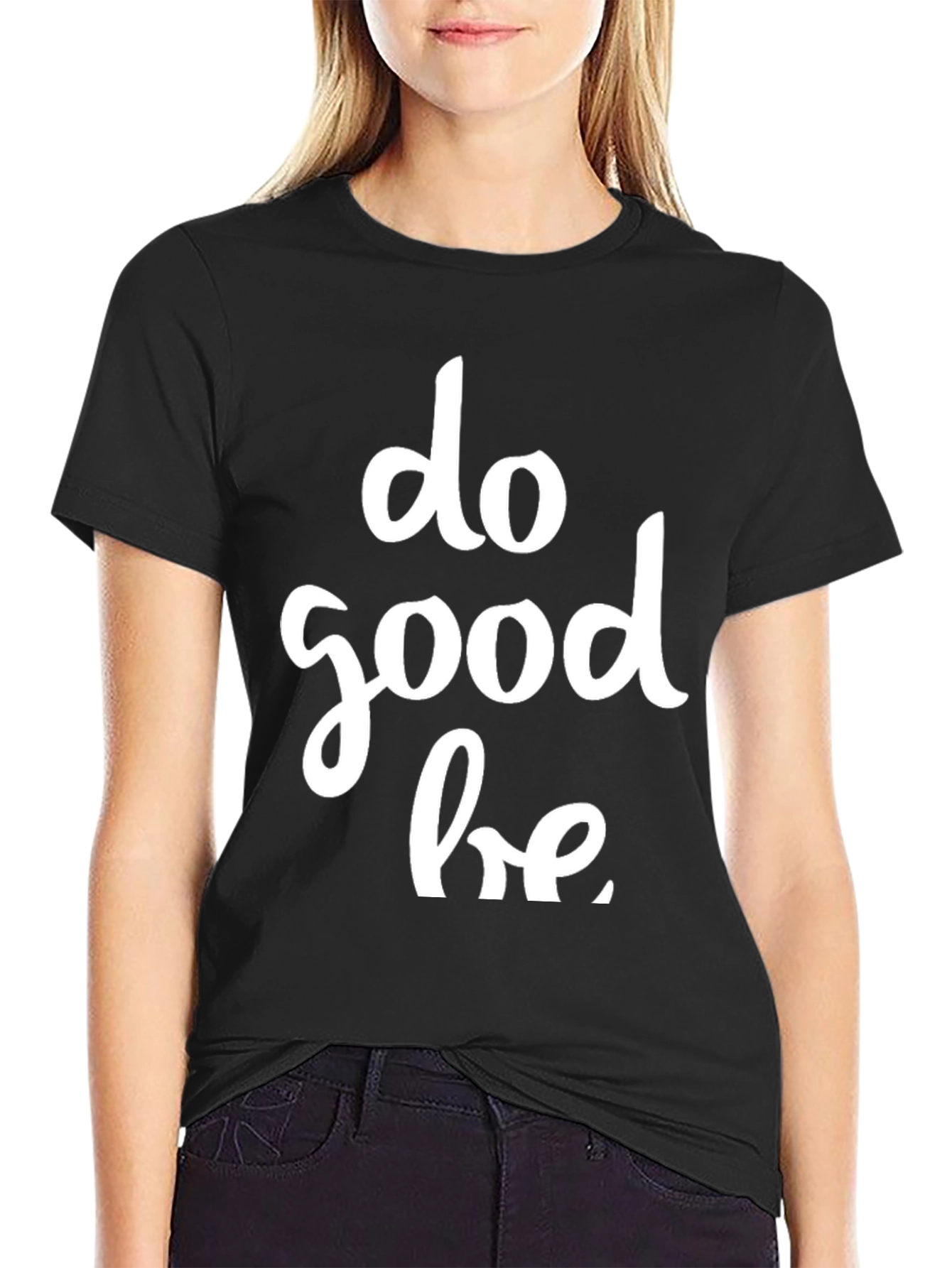 Do Good Be Good Black Graphic Tee