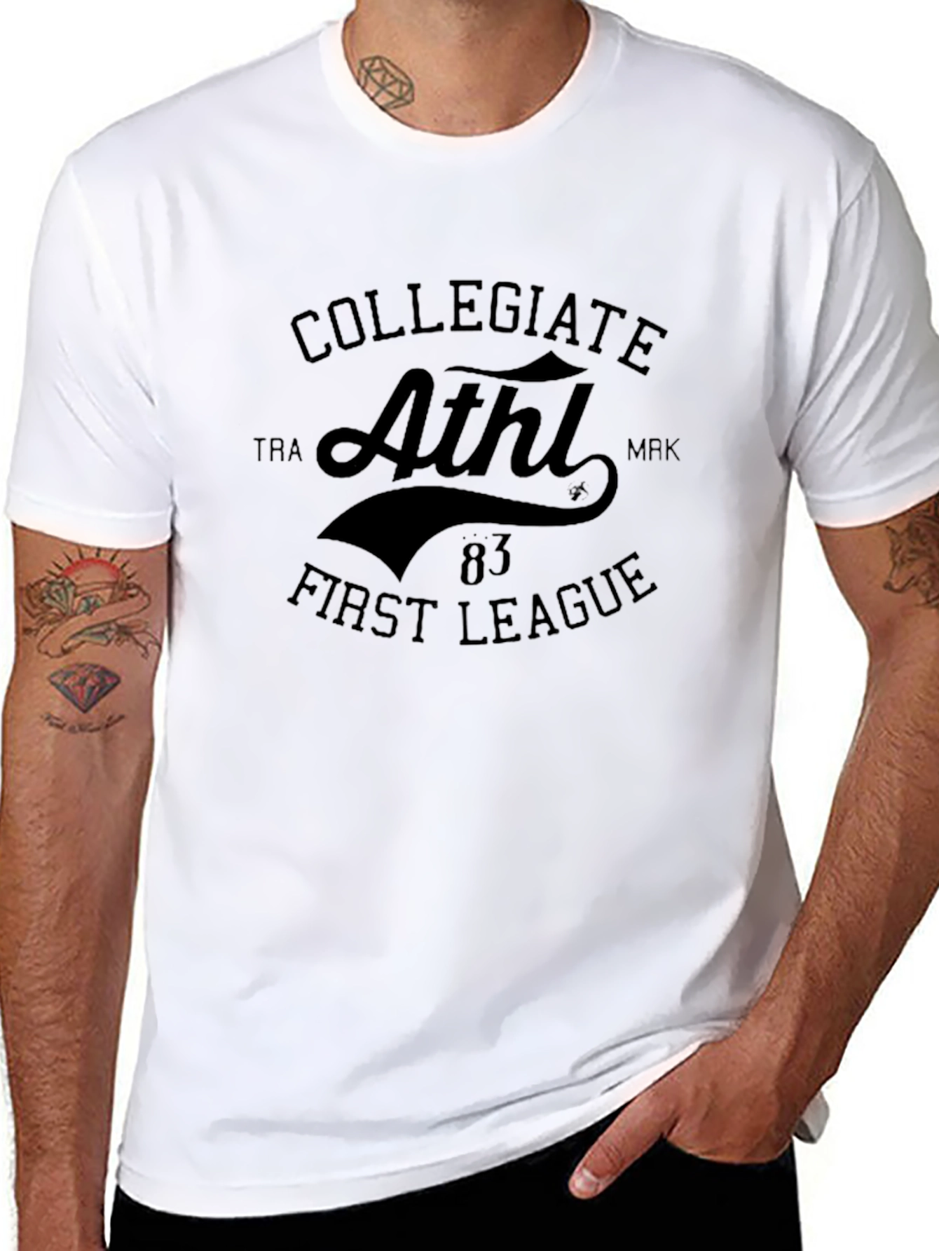 Collegiate Athl First League Graphic Tee - Black