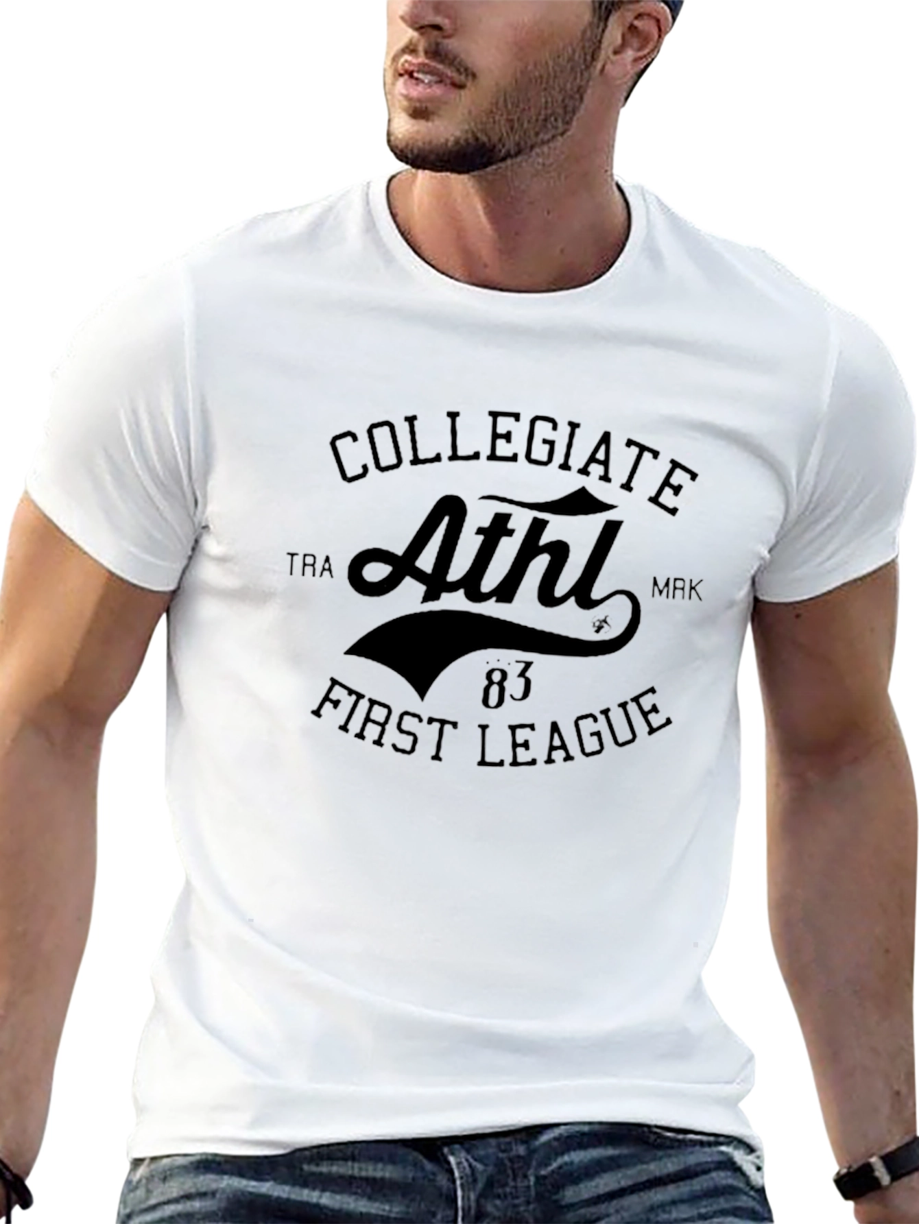 Collegiate Athl First League Graphic Tee - Black