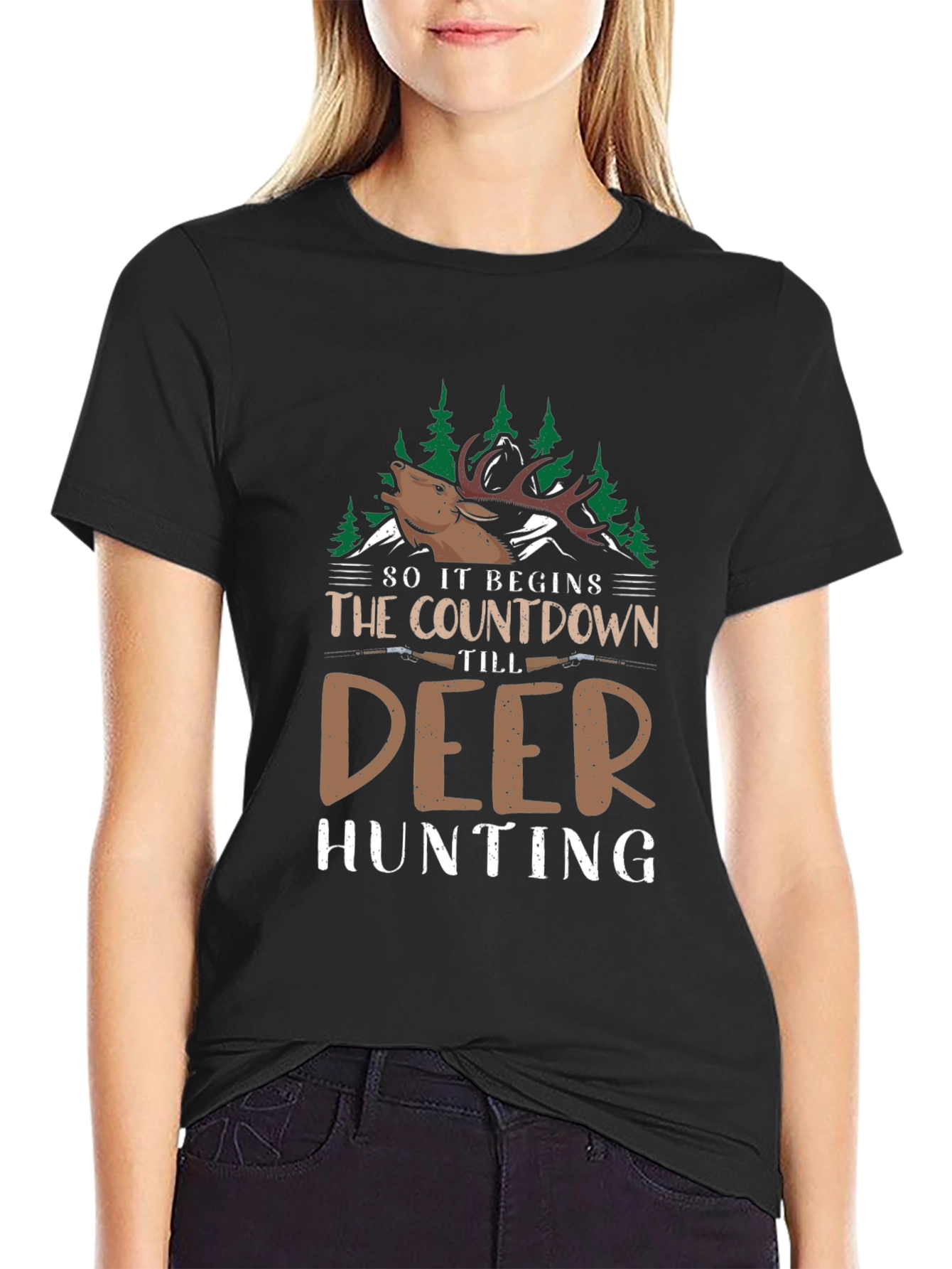 Deer Hunting Countdown Graphic Tee