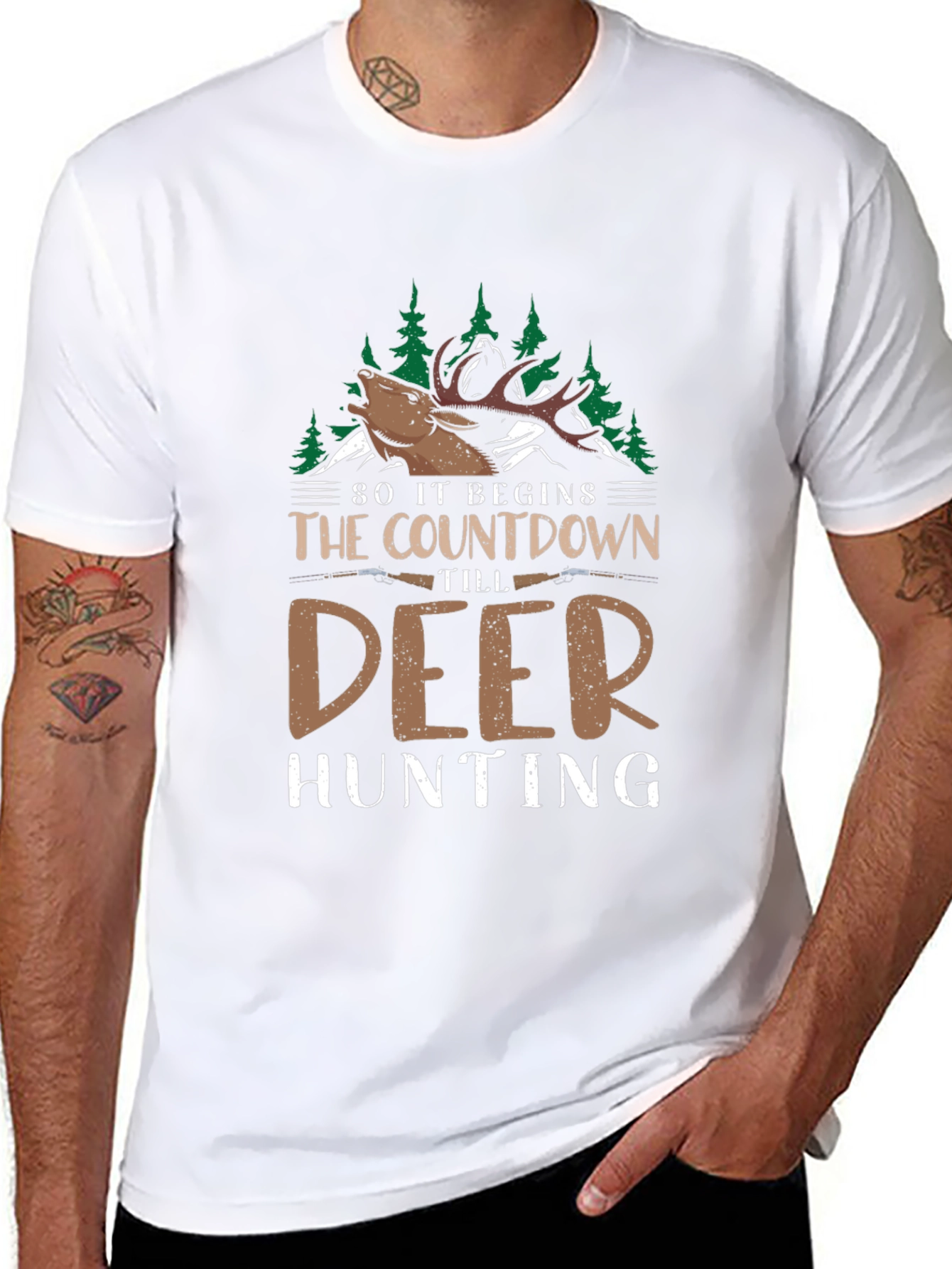 Deer Hunting Countdown Graphic Tee