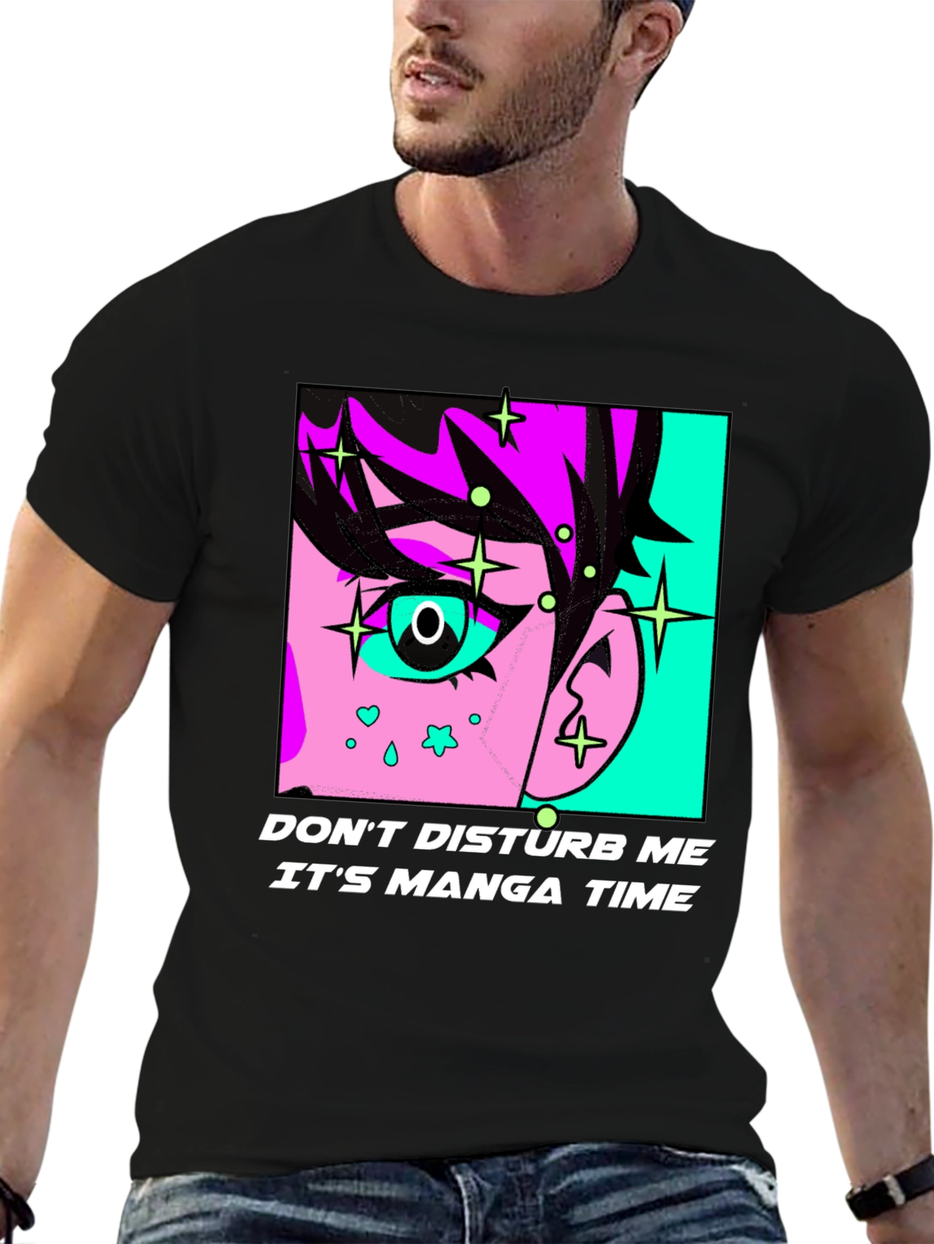 Manga Time Graphic Tee - Black