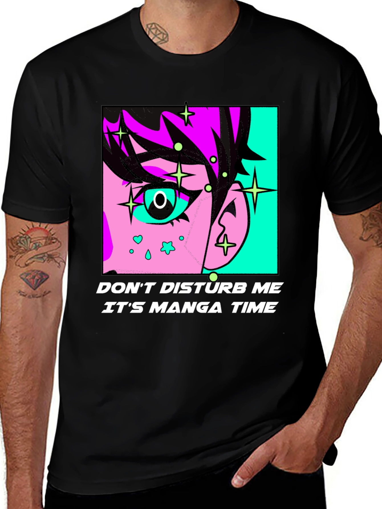 Manga Time Graphic Tee - Black