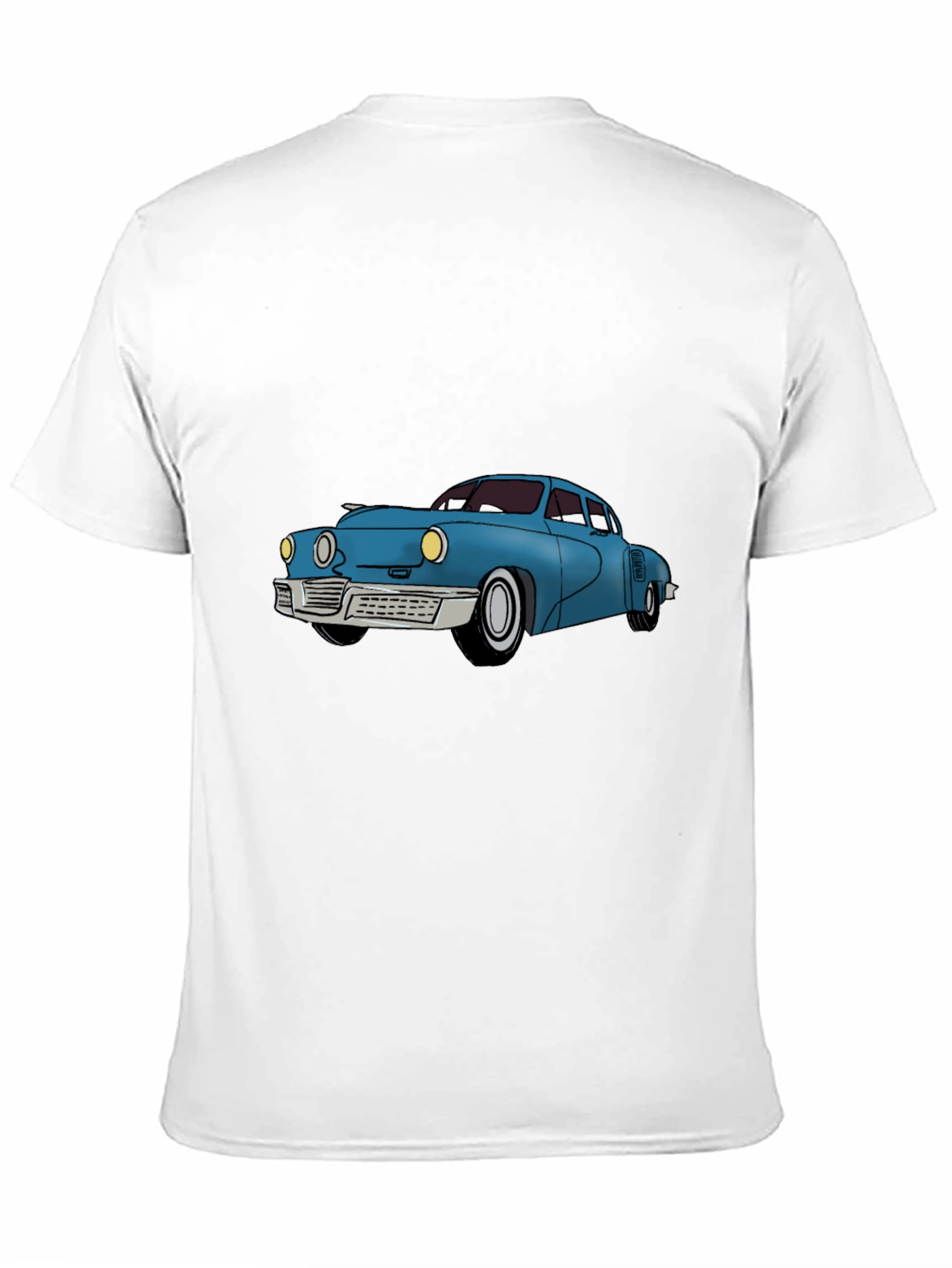 Classic Car Graphic Tee - Black Cotton T-Shirt