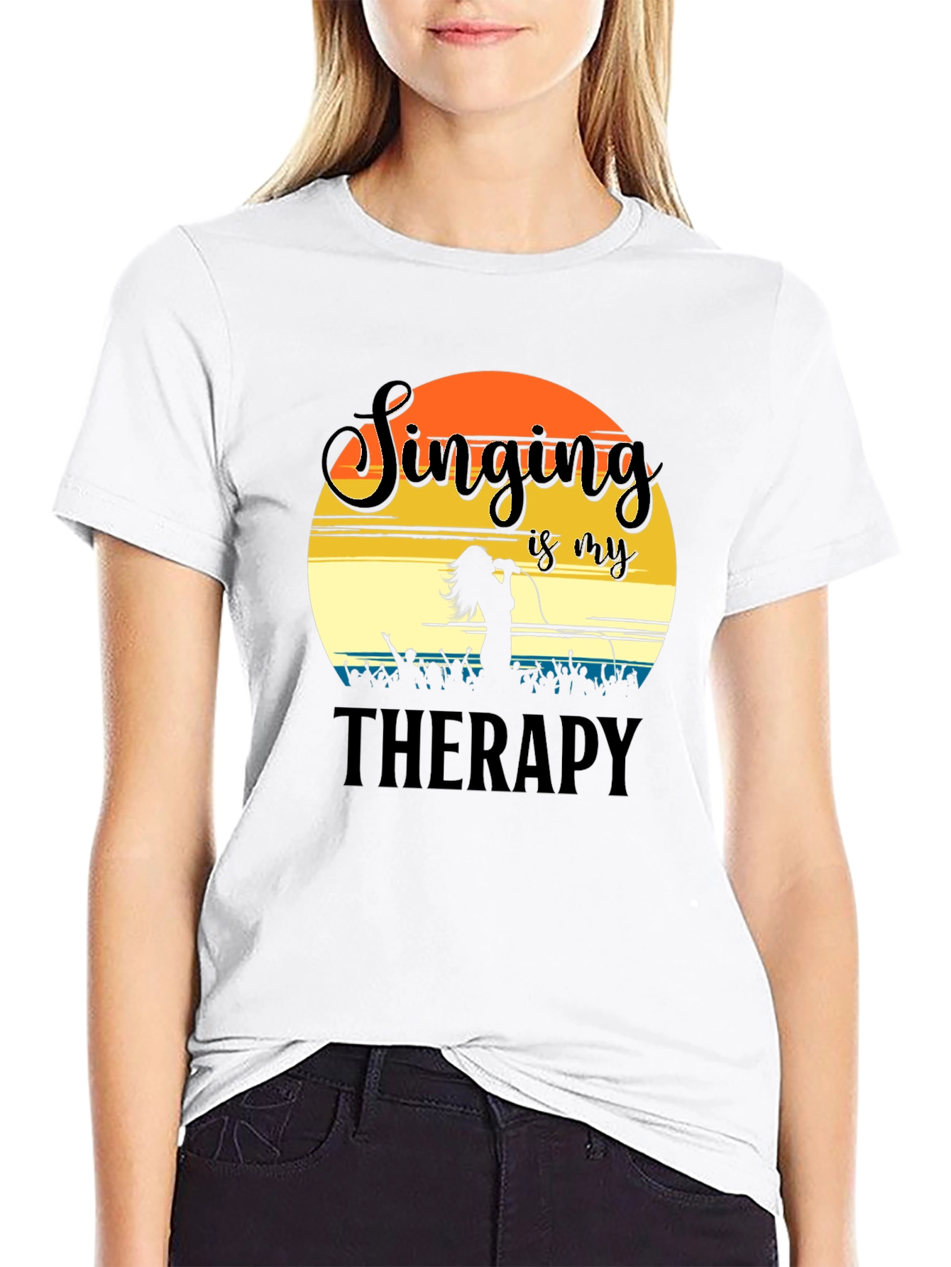 Singing is My Therapy T-Shirt Concert Lover Gift