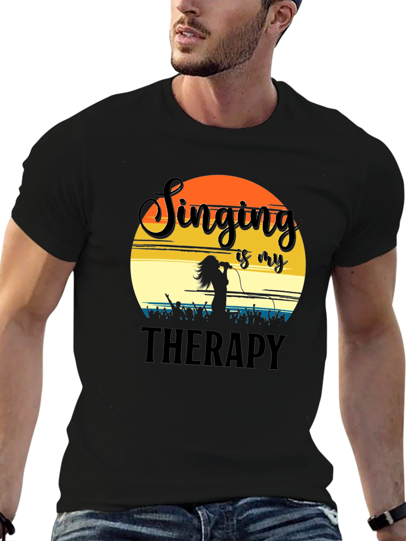 Singing is My Therapy T-Shirt Concert Lover Gift