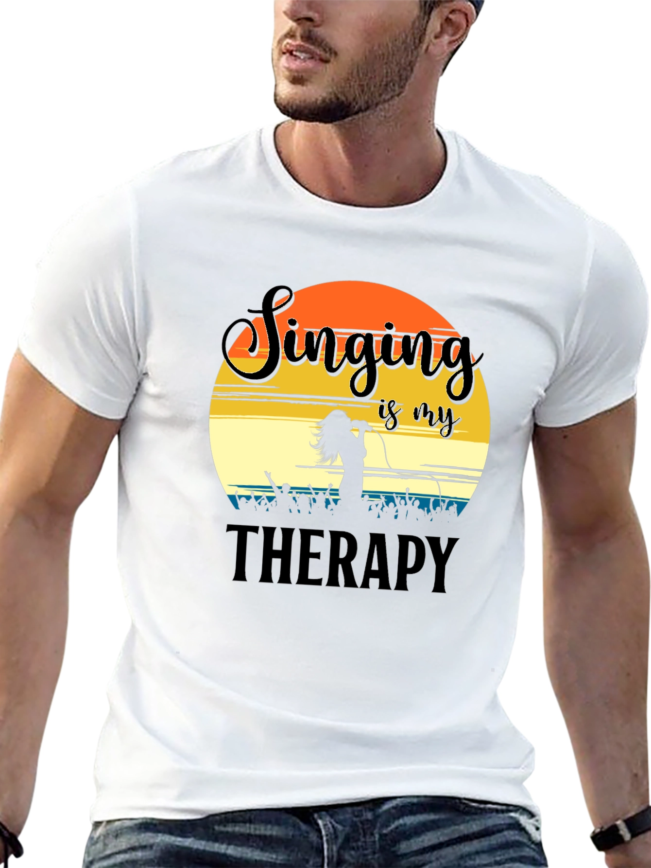 Singing is My Therapy T-Shirt Concert Lover Gift