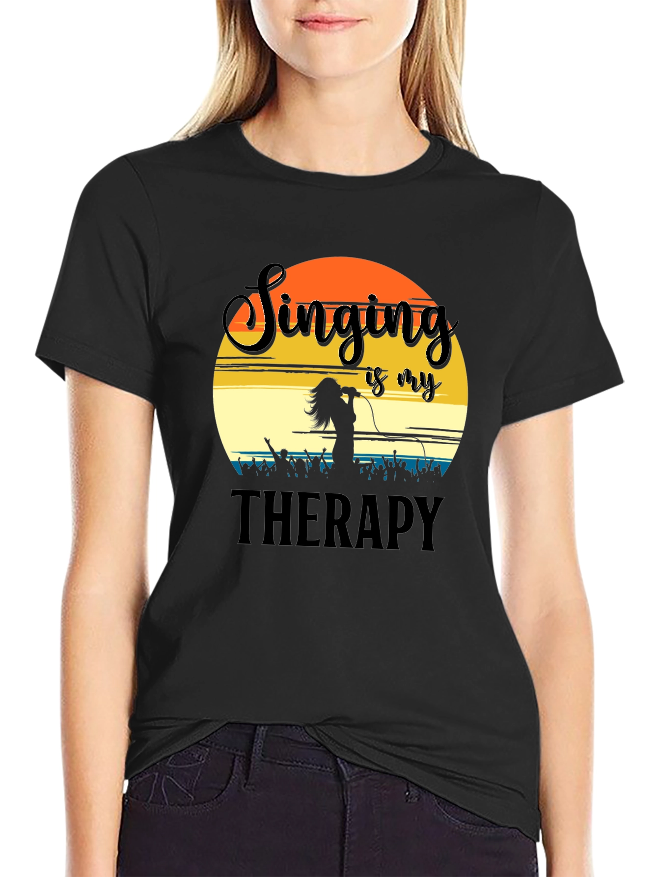 Singing is My Therapy T-Shirt Concert Lover Gift