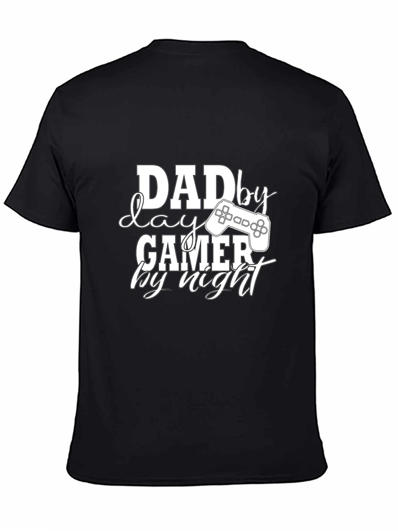 Dad By Day Gamer By Night Black T-Shirt