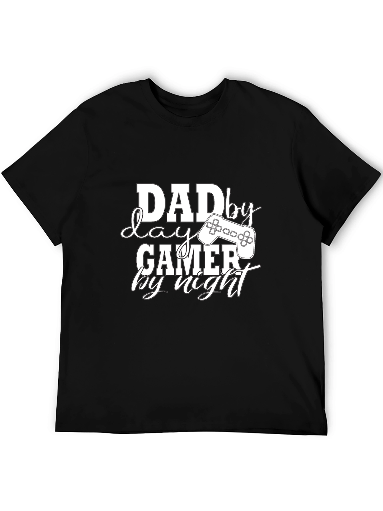 Dad By Day Gamer By Night Black T-Shirt
