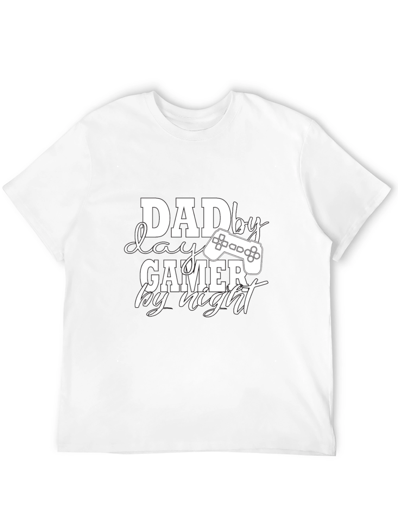 Dad By Day Gamer By Night Black T-Shirt