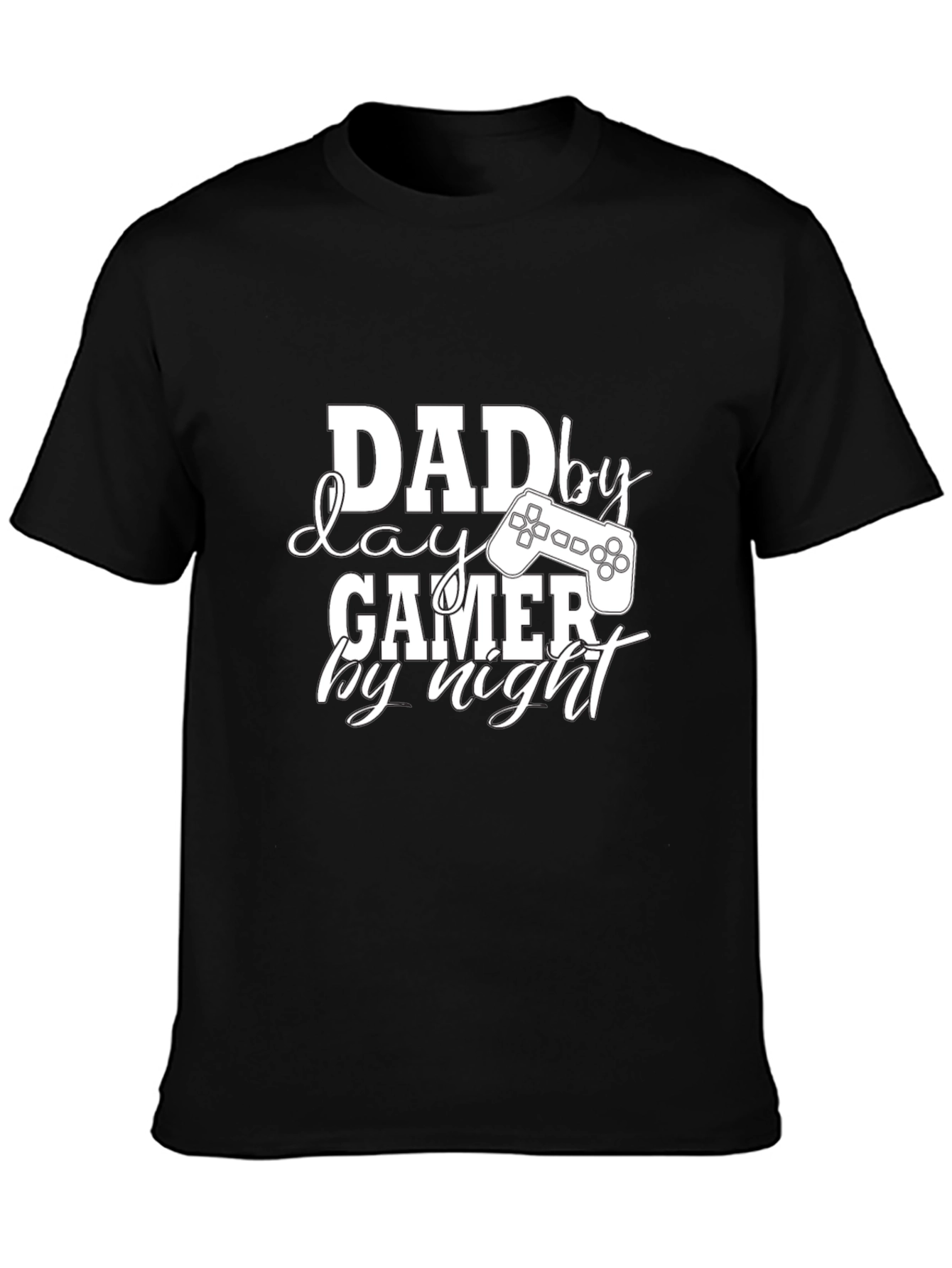 Dad By Day Gamer By Night Black T-Shirt