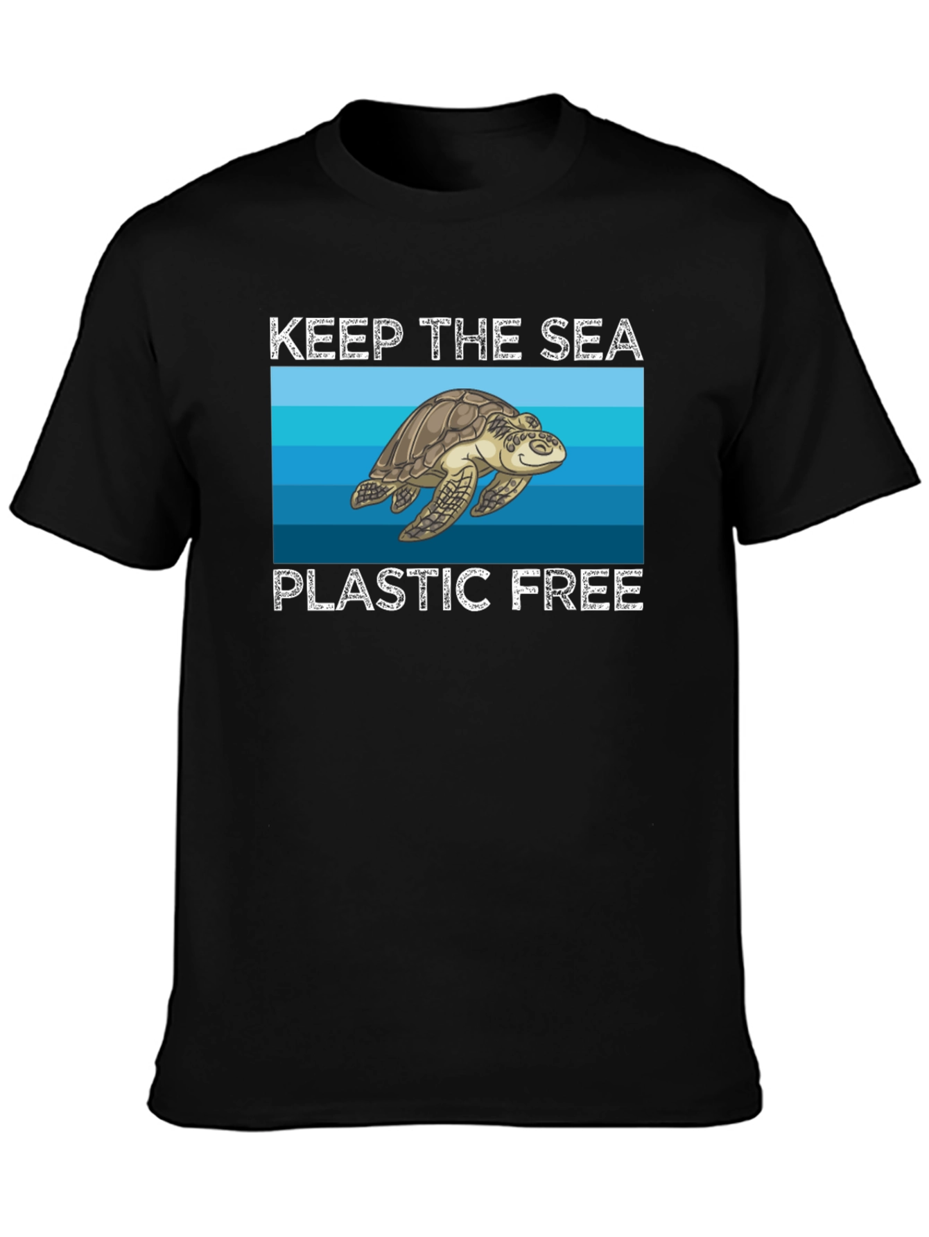 Keep the Sea Plastic Free Turtle Graphic Tee
