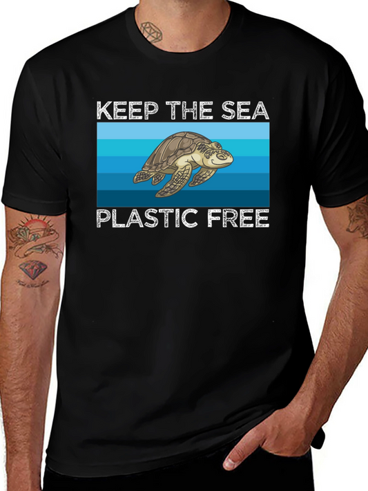 Keep the Sea Plastic Free Turtle Graphic Tee