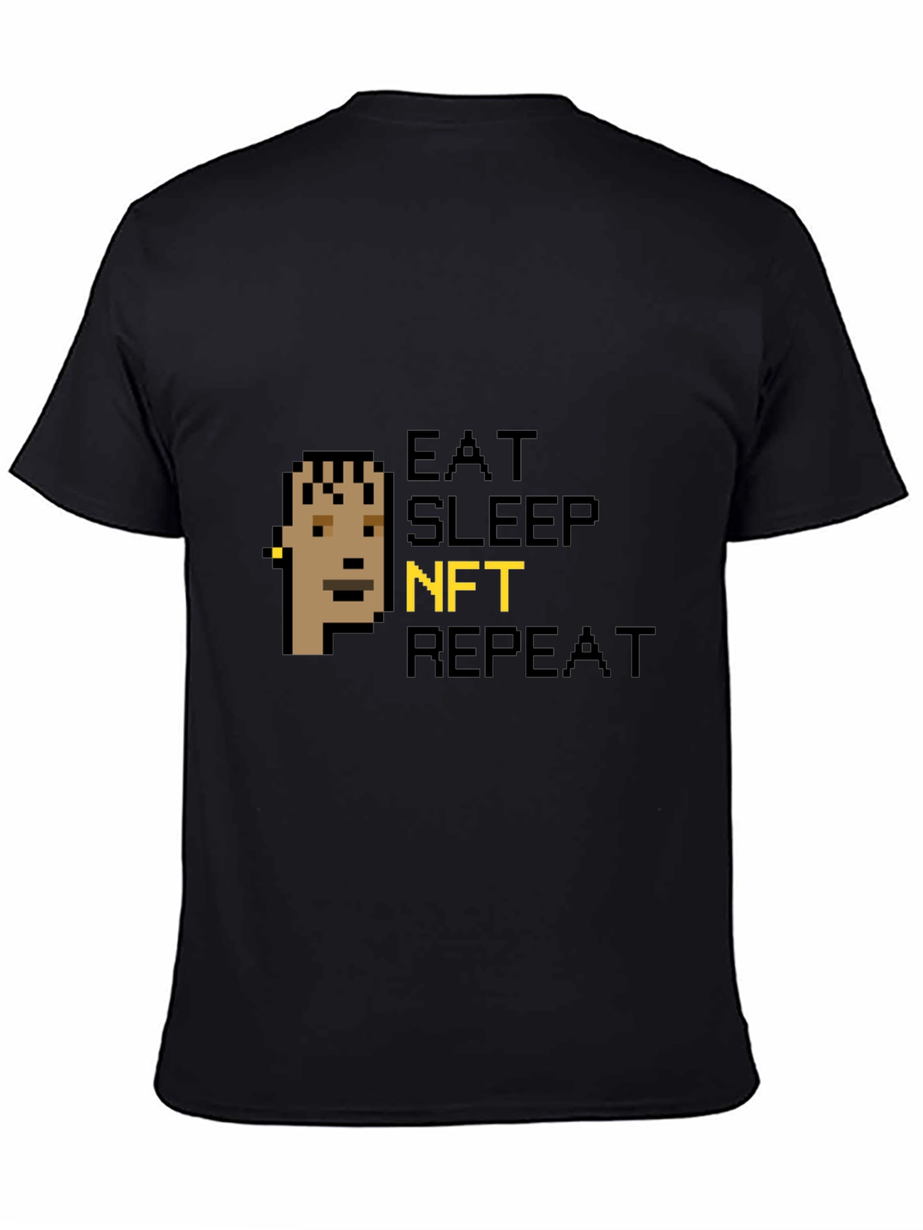 Eat Sleep NFT Repeat Black Graphic Tee