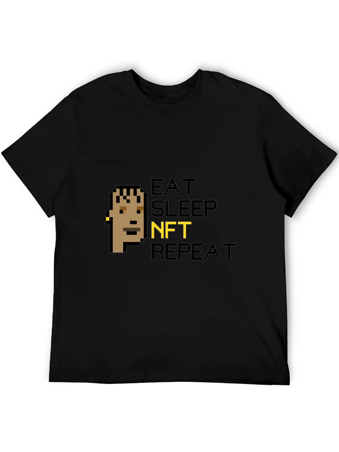 Eat Sleep NFT Repeat Black Graphic Tee