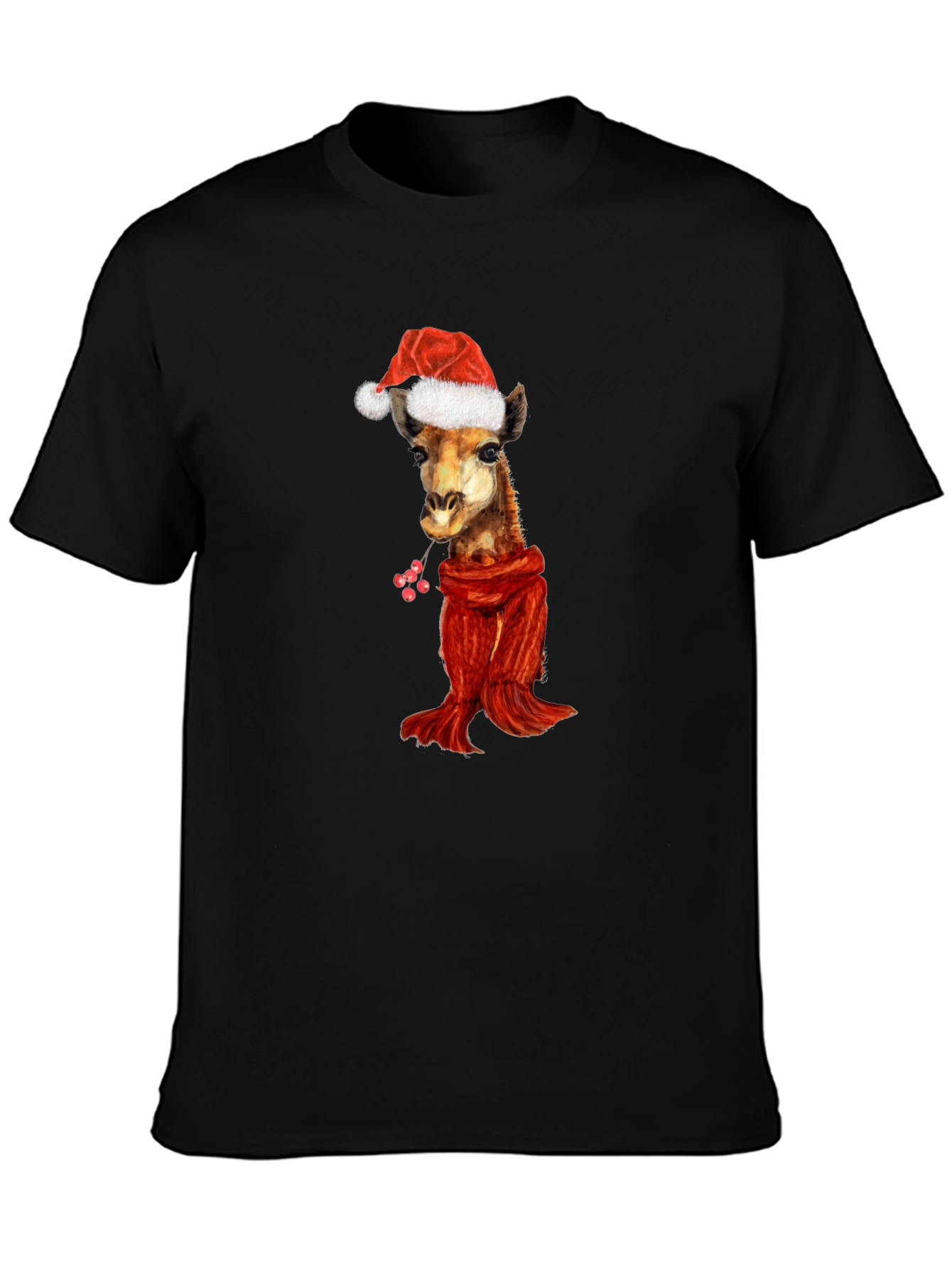Festive Giraffe Christmas T-Shirt