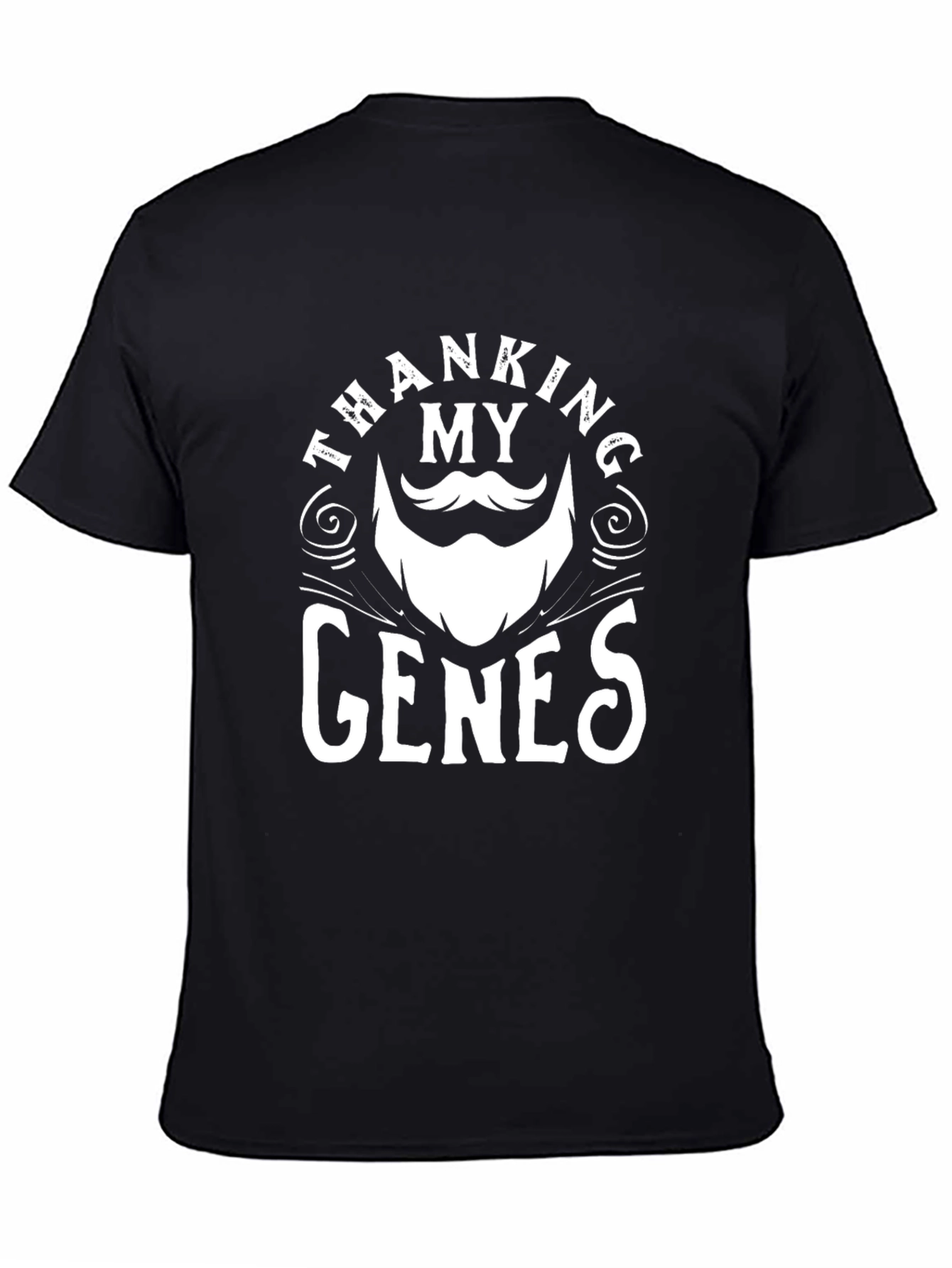 Thanking My Genes Beard Graphic Tee - Black