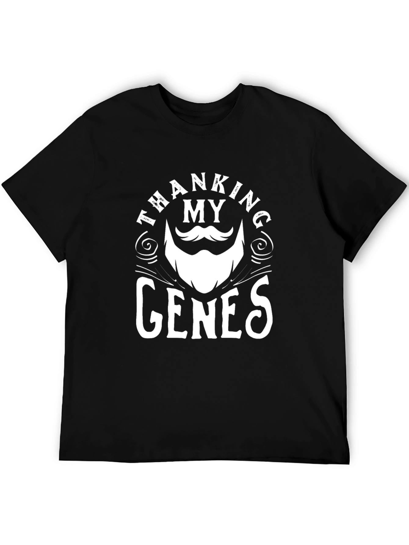 Thanking My Genes Beard Graphic Tee - Black