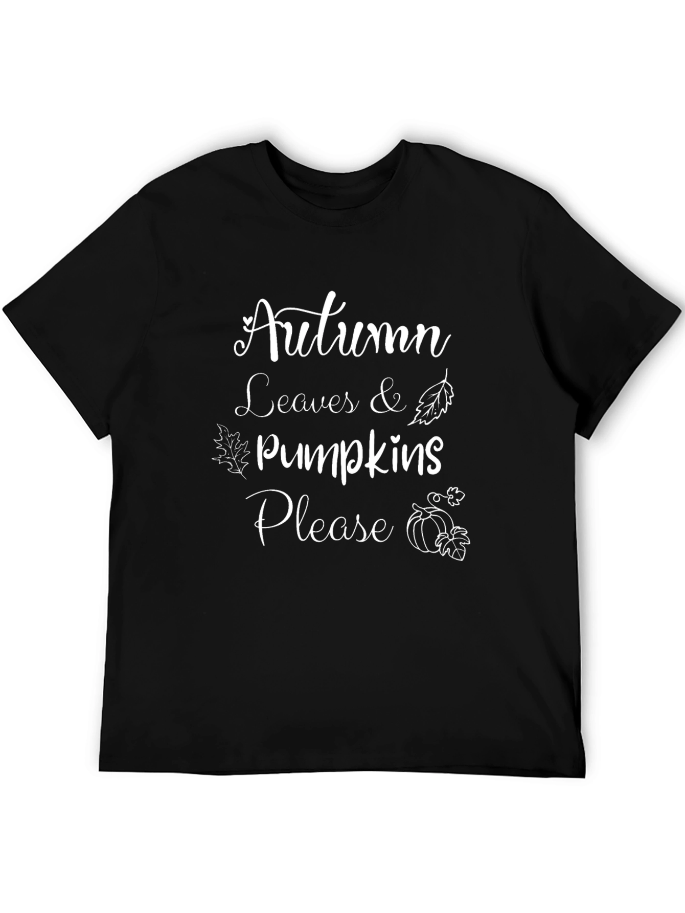 Autumn Leaves & Pumpkins Please T-Shirt