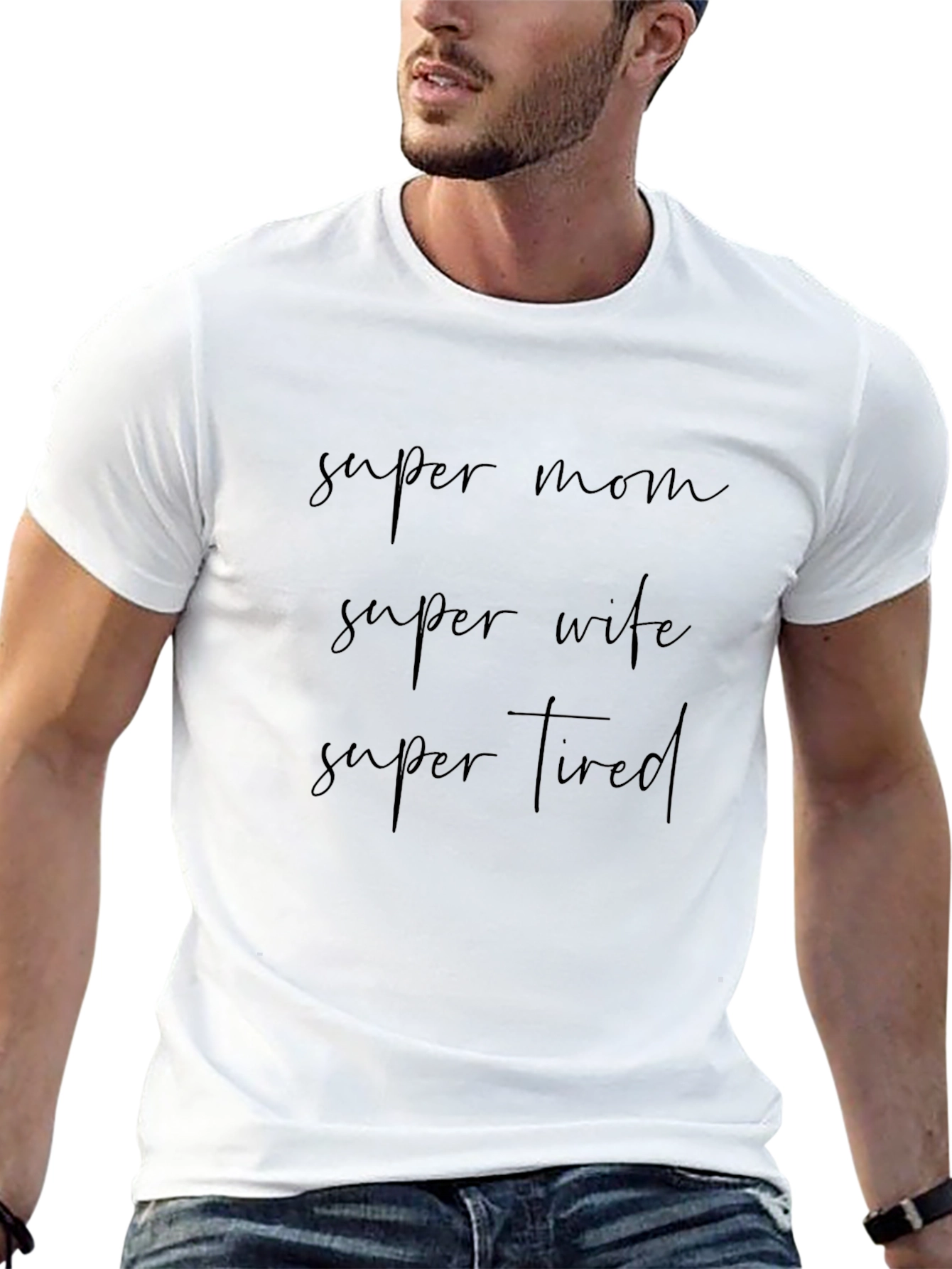 Super Mom Wife Tired Black T-Shirt