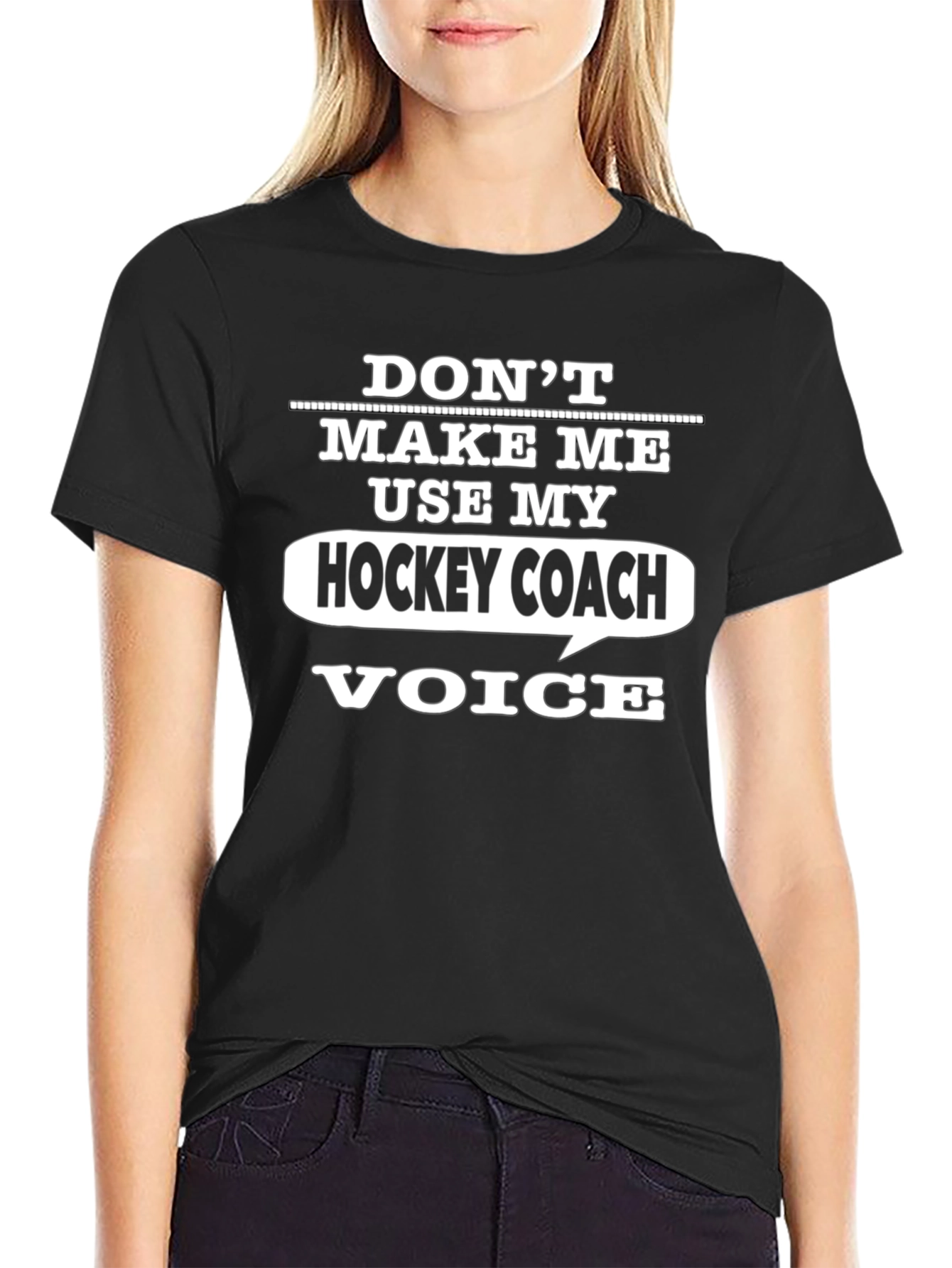 Hockey Coach Voice Graphic Tee - Funny Gift