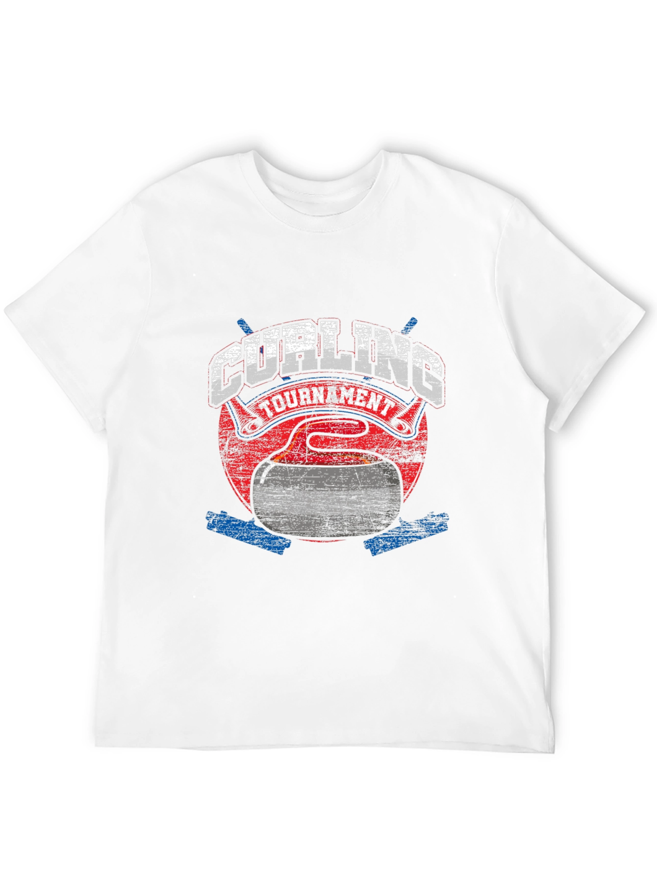 Curling Tournament T-Shirt -  Distressed Style