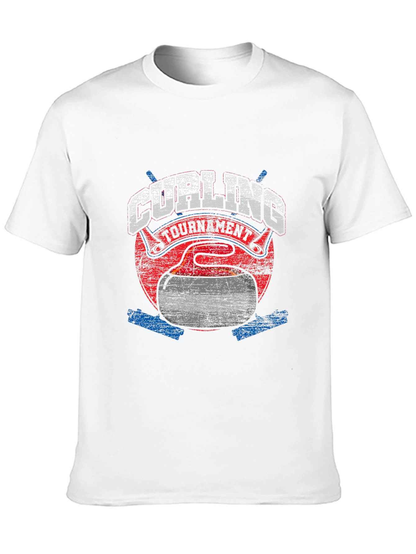 Curling Tournament T-Shirt -  Distressed Style