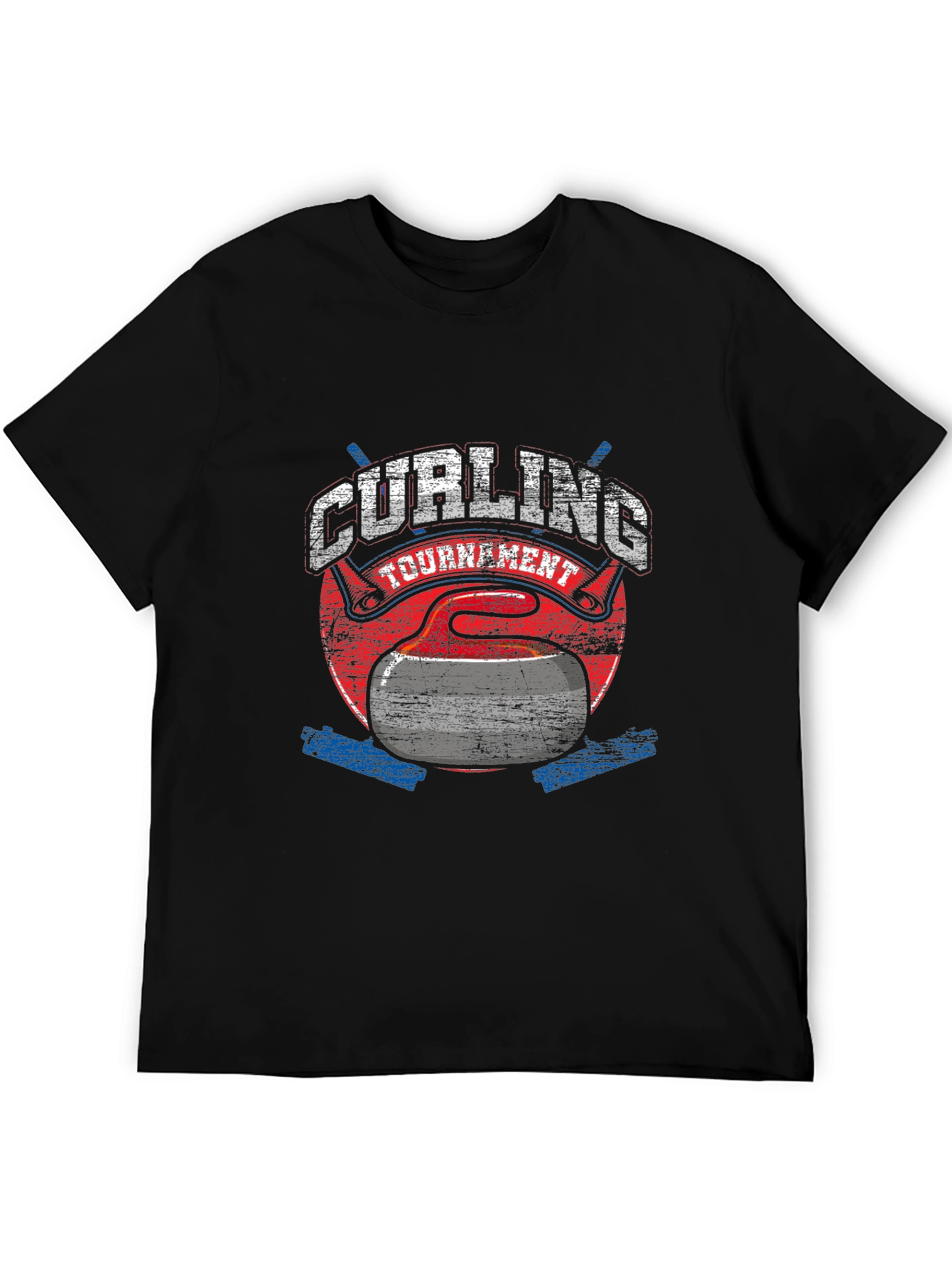 Curling Tournament T-Shirt -  Distressed Style