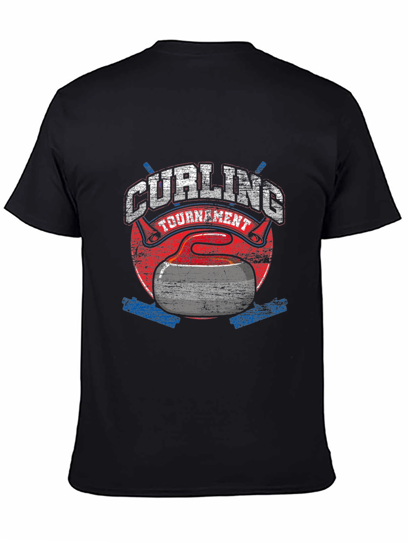 Curling Tournament T-Shirt -  Distressed Style