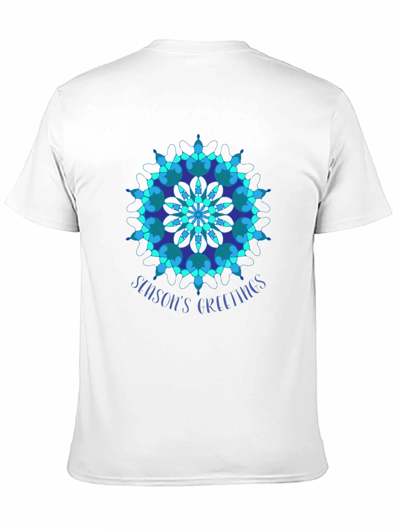 Seasons Greetings Snowflake Graphic Tee - Black