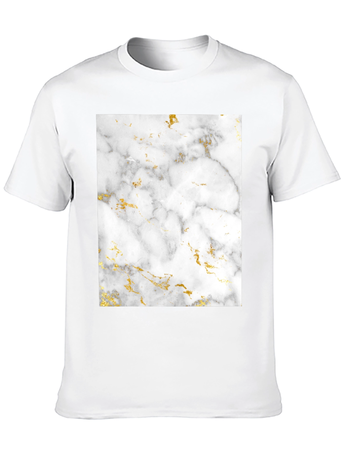 Marble Print Black T-Shirt