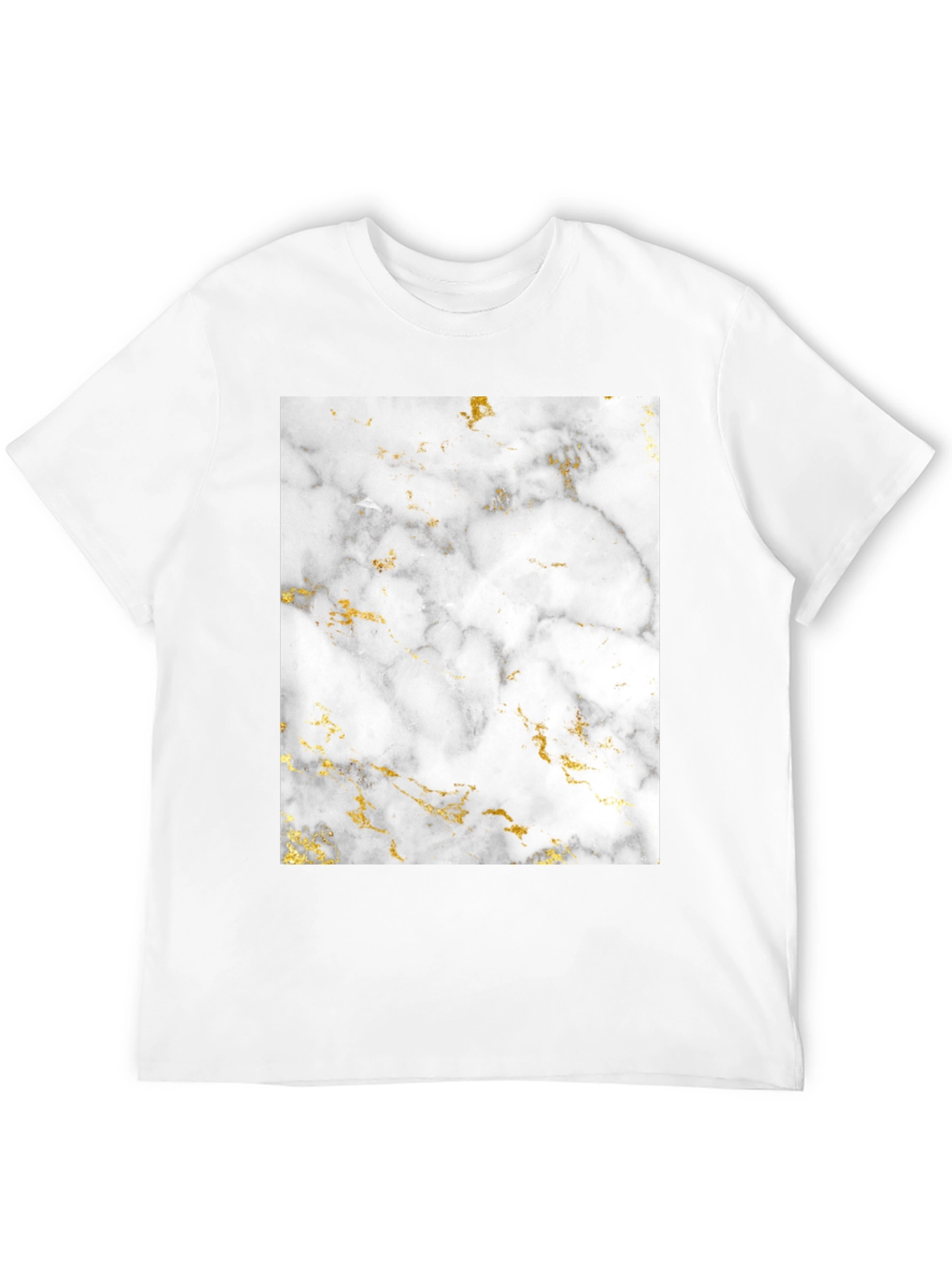 Marble Print Black T-Shirt