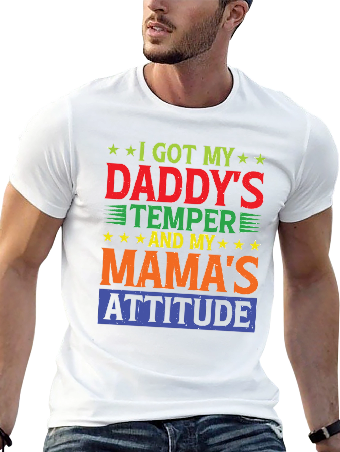 Daddys Temper Mamas Attitude Graphic Tee