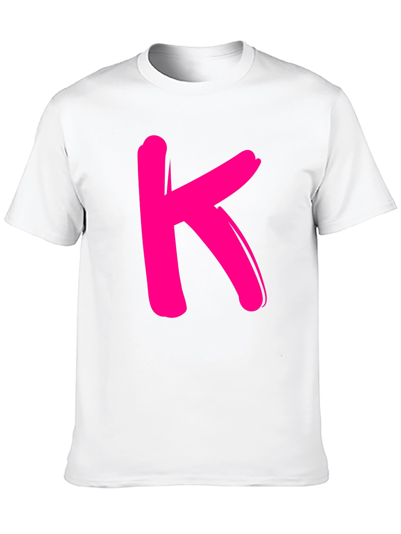 Bold K Graphic Tee - Black Cotton Casual Shirt