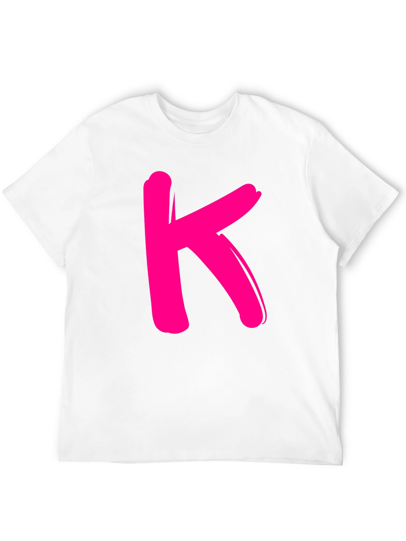 Bold K Graphic Tee - Black Cotton Casual Shirt