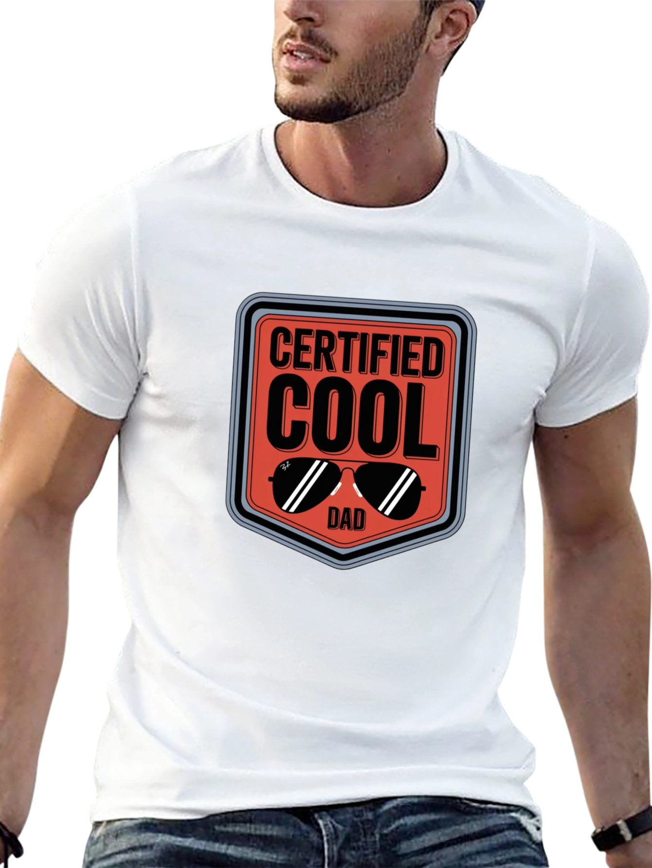 Cool Dad Certified Graphic Tee - Black