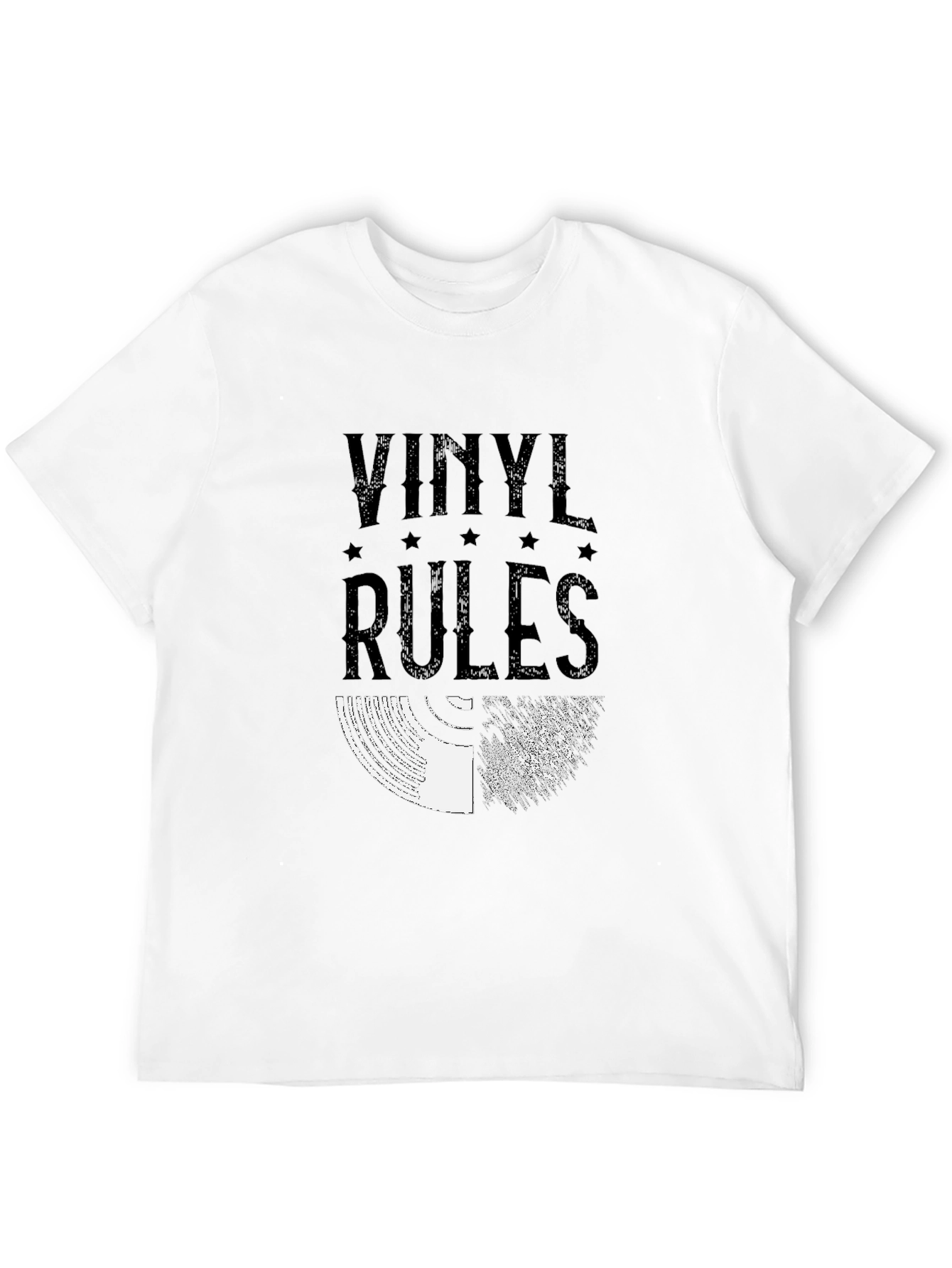 Vinyl Rules Black Graphic Tee