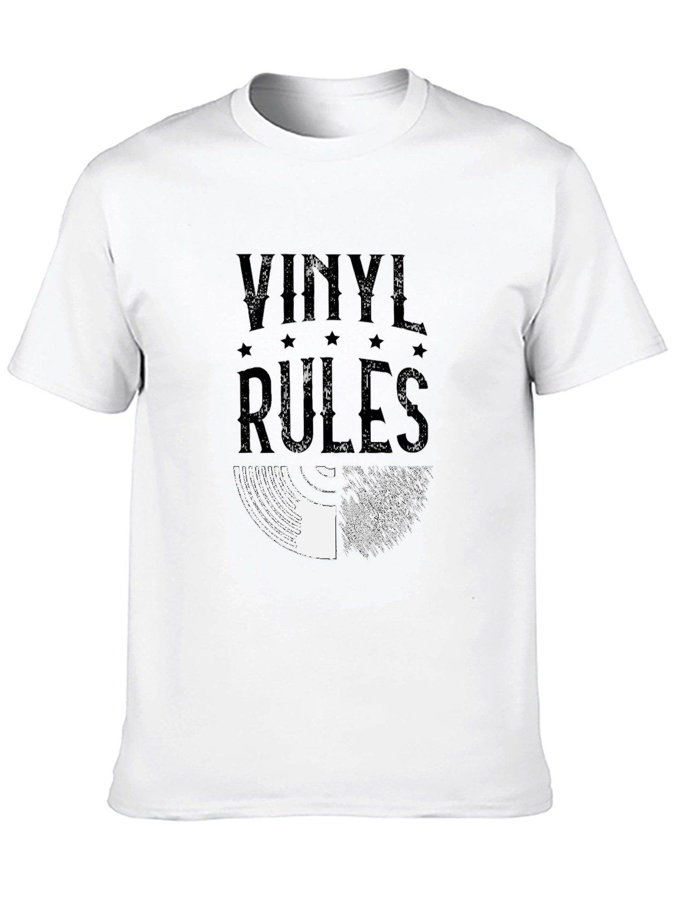 Vinyl Rules Black Graphic Tee