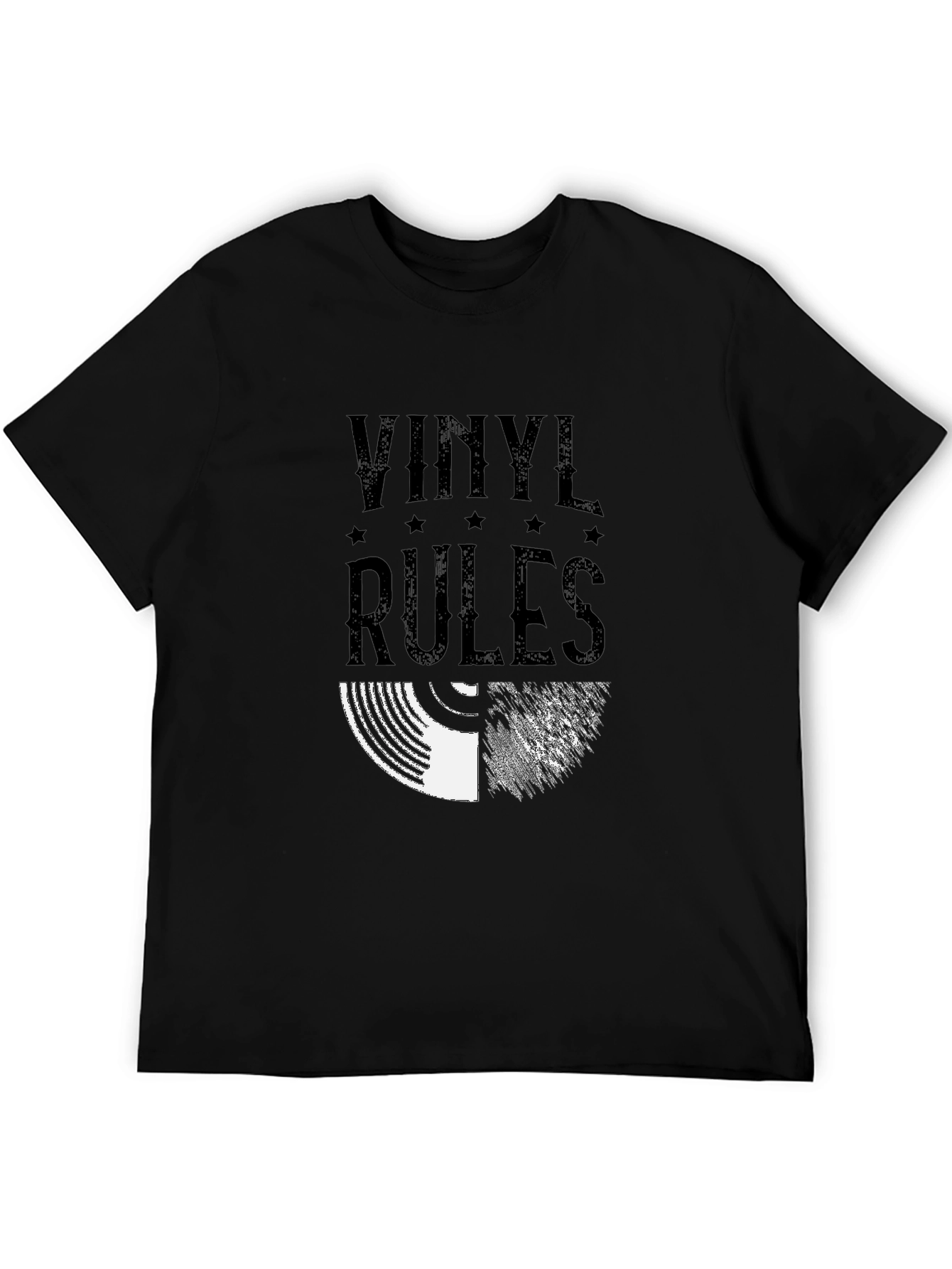 Vinyl Rules Black Graphic Tee
