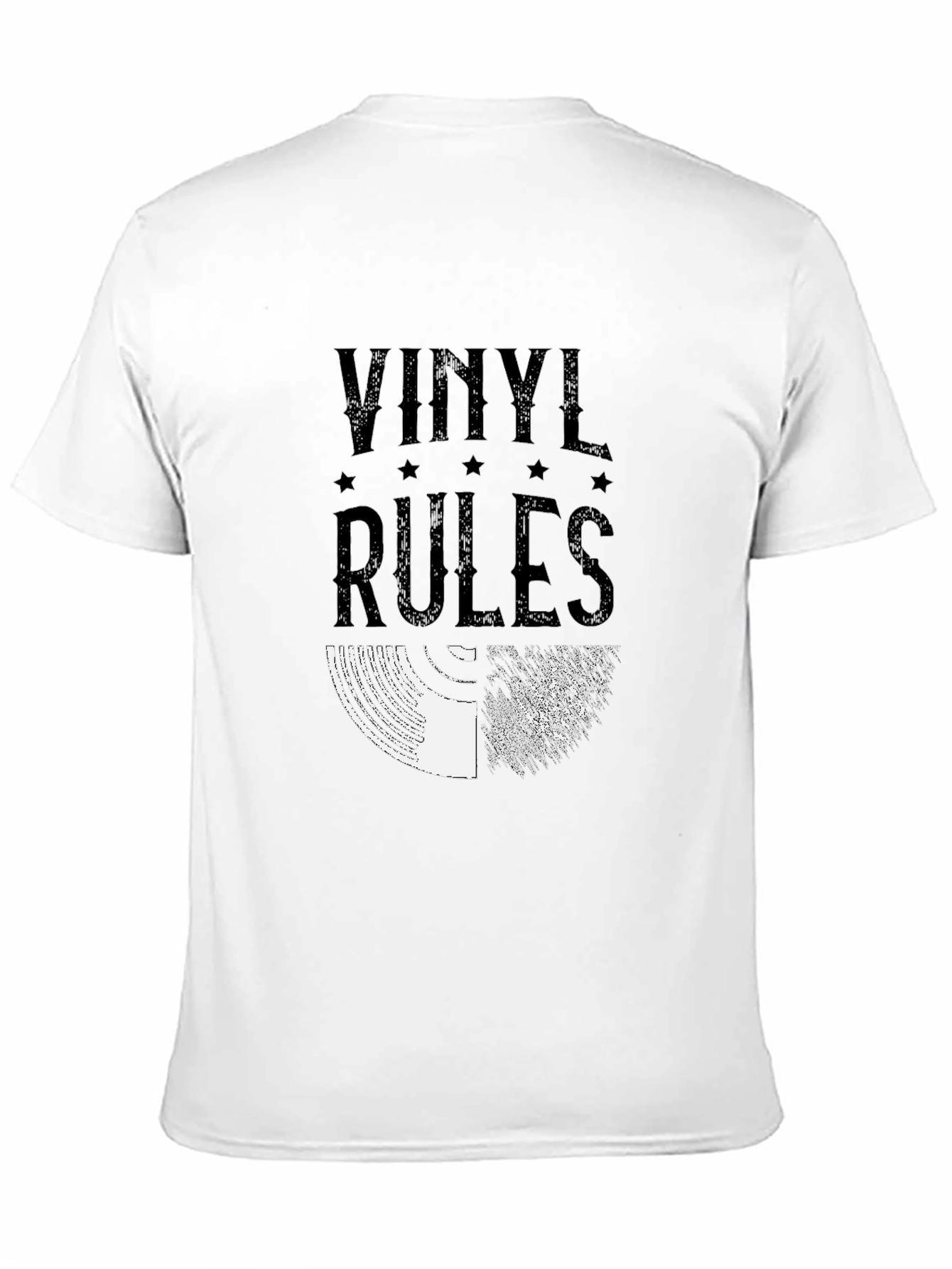 Vinyl Rules Black Graphic Tee
